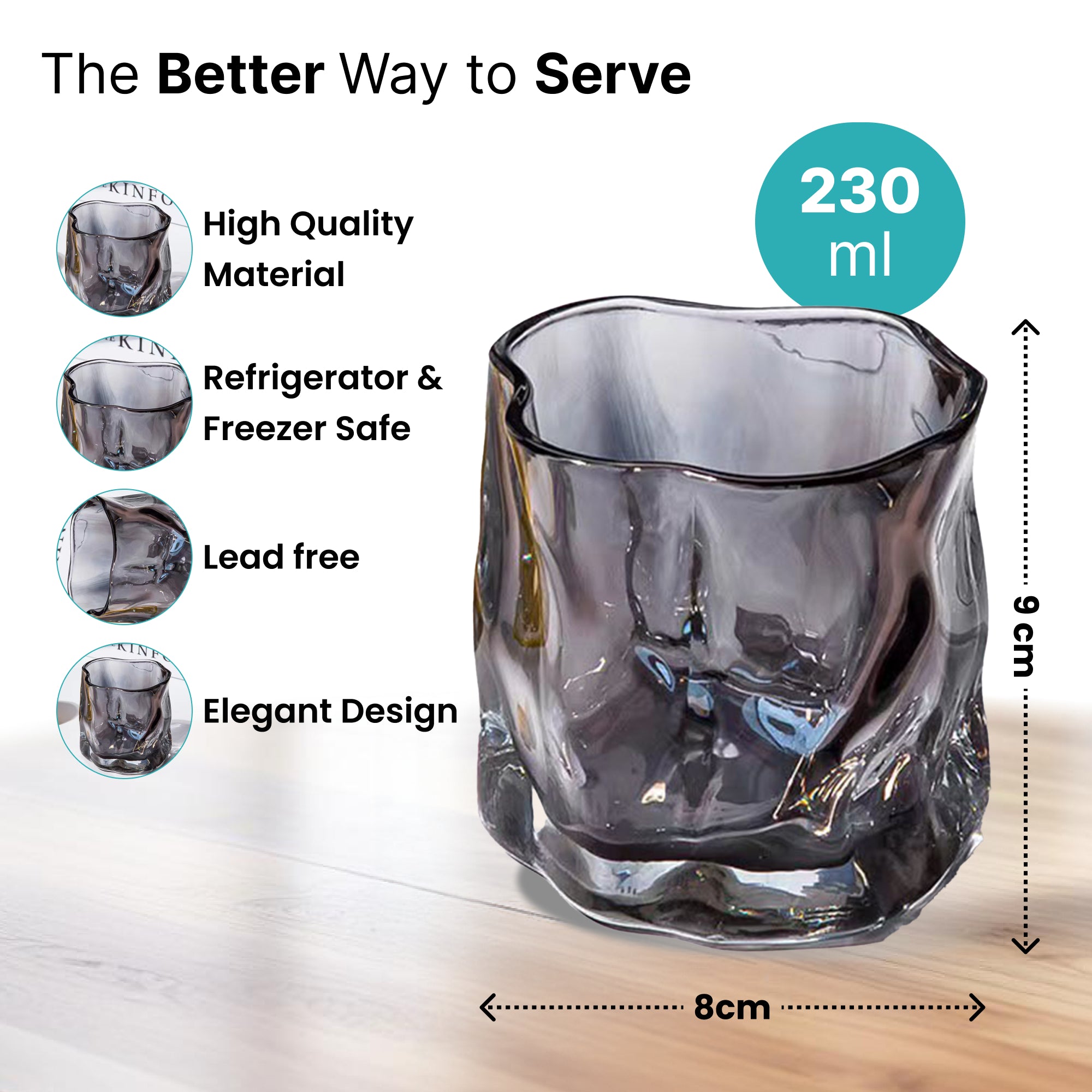 The Better Home Zest Juice Glasses - Elegant gift for housewarming