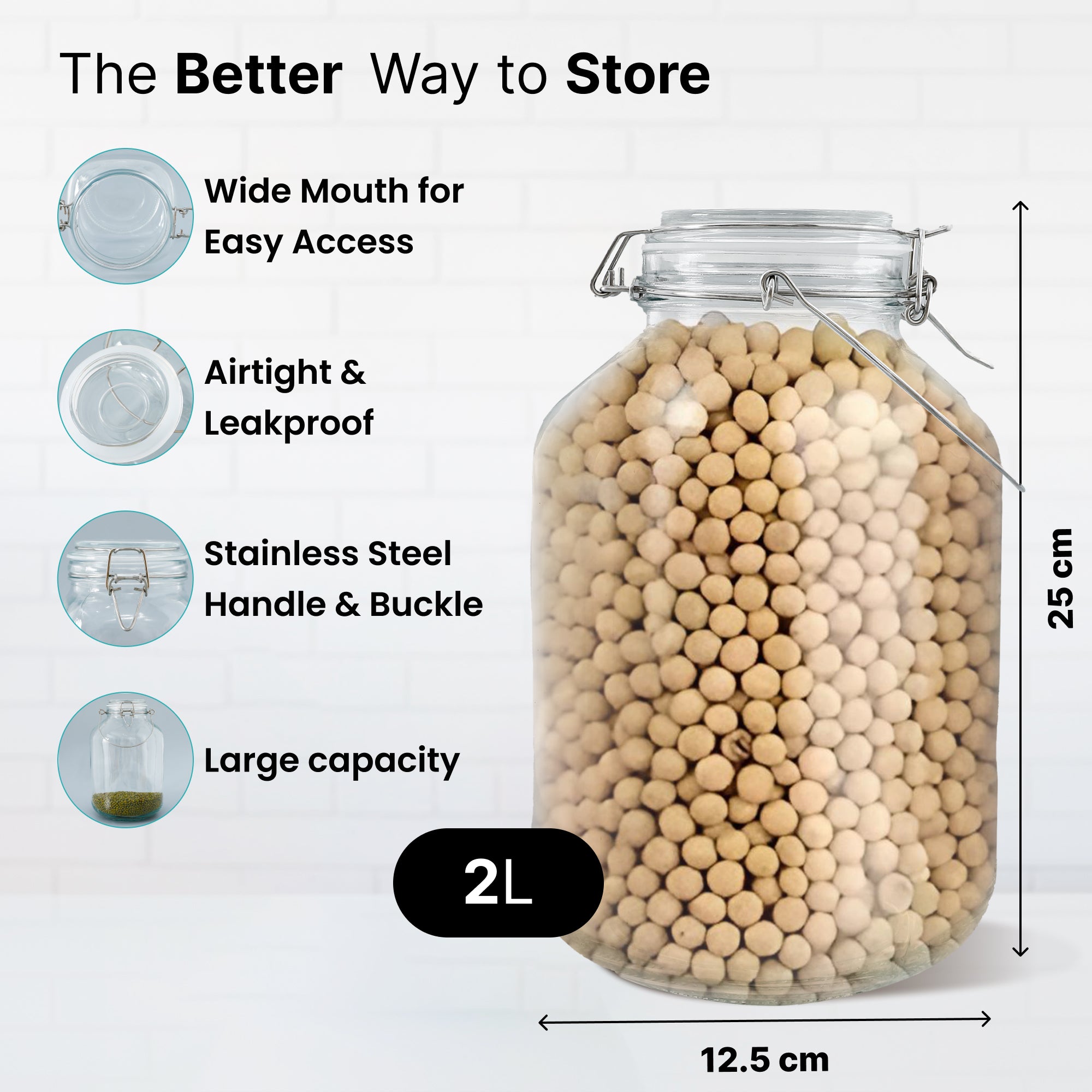 The Better Home 2L Storage Jar - Perfect for Spices