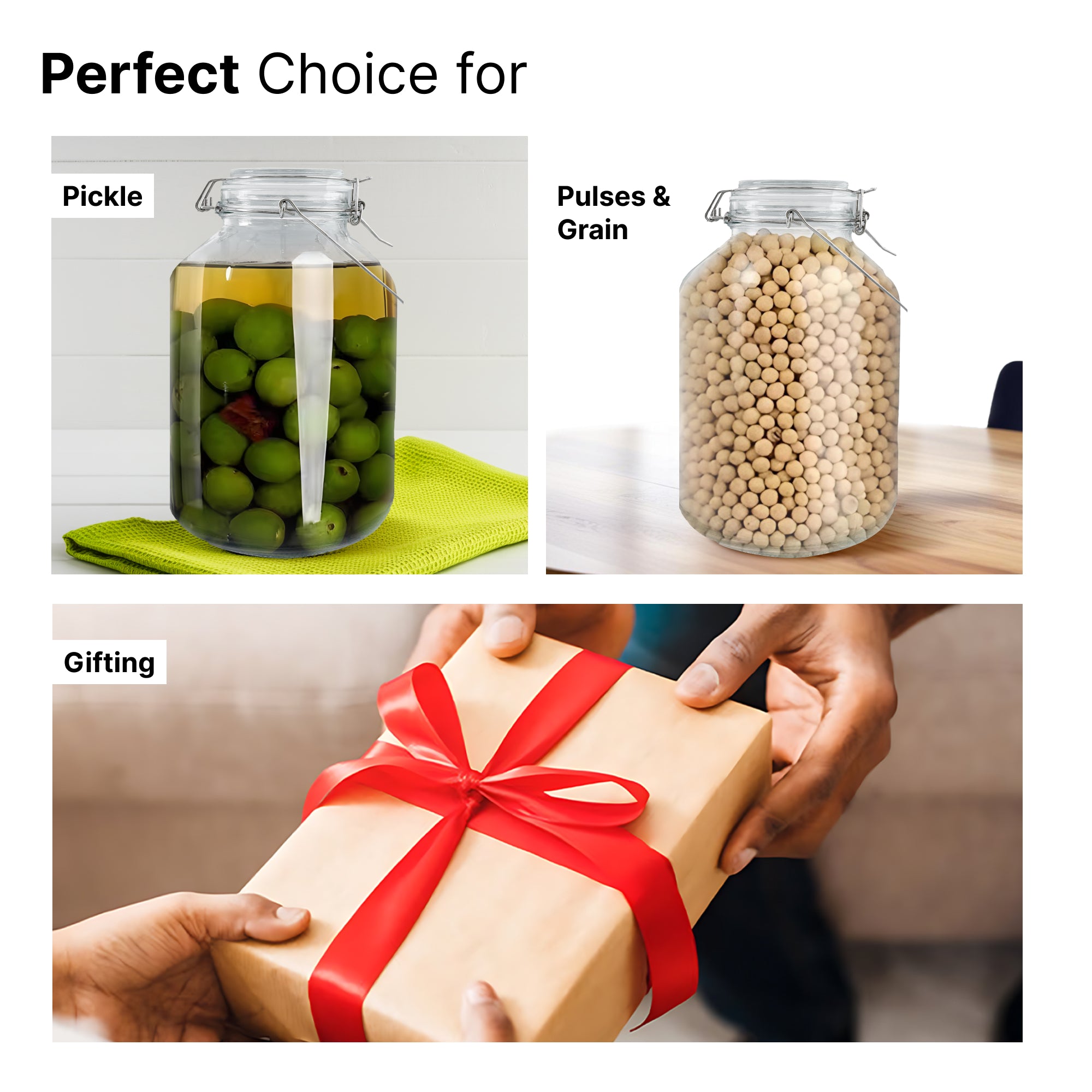 The Better Home Kitchen Glass Jar - Elegant Countertop Display