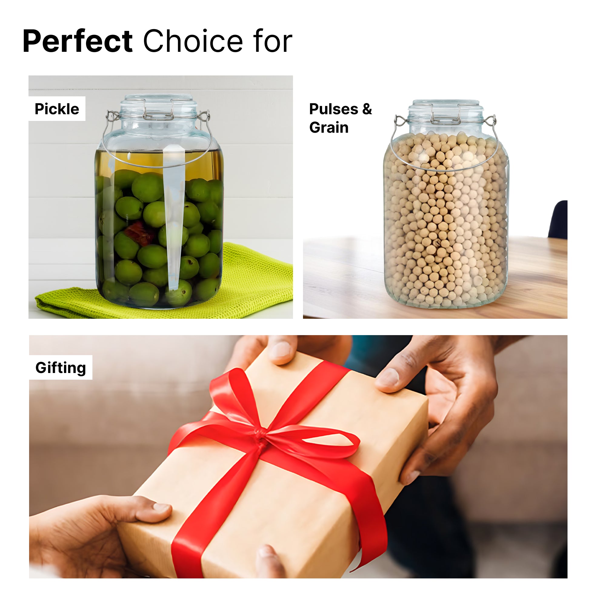 The Better Home UMAI Glass Jar - Airtight and stylish kitchen accessory