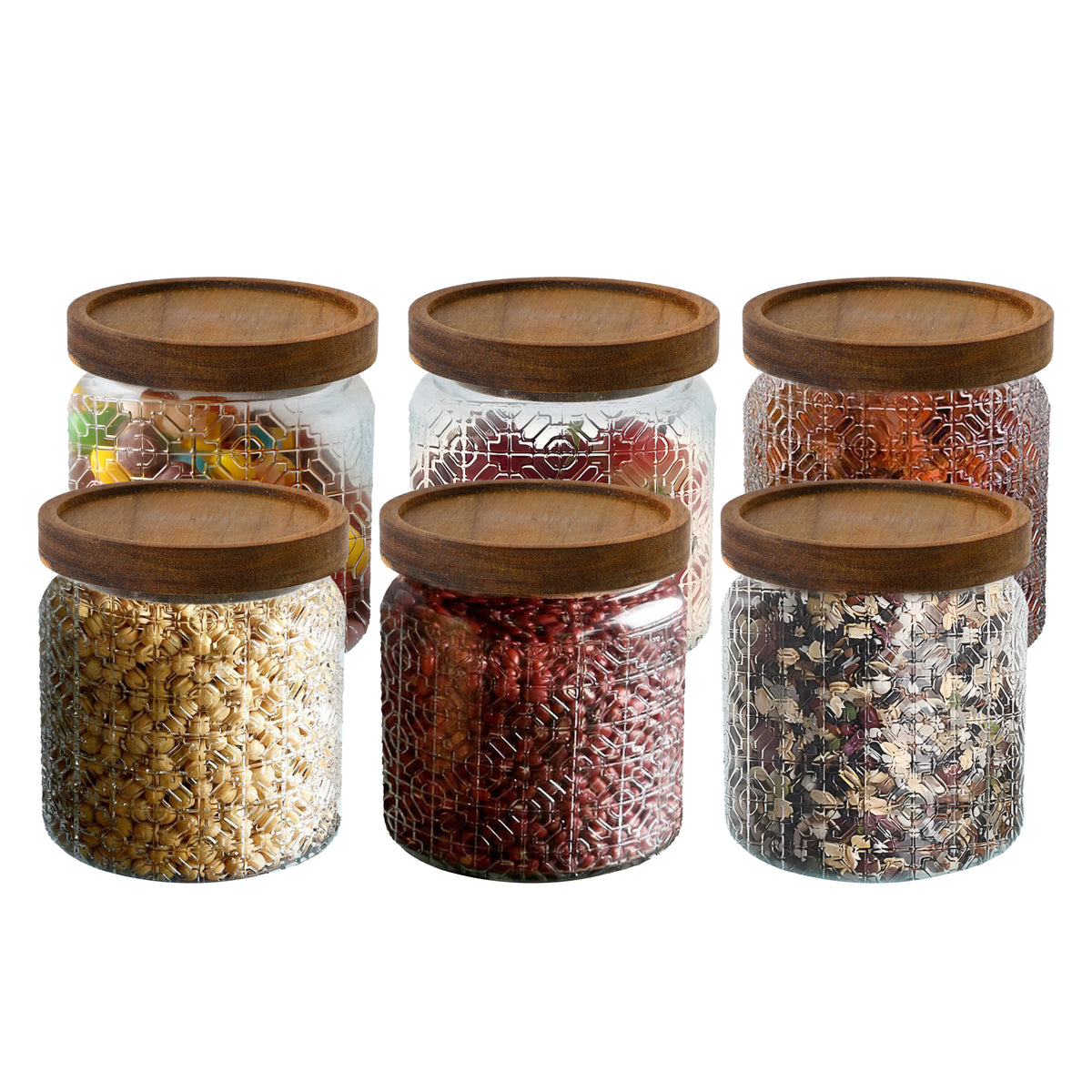 The Better Home durable glass storage jars - elegant decor