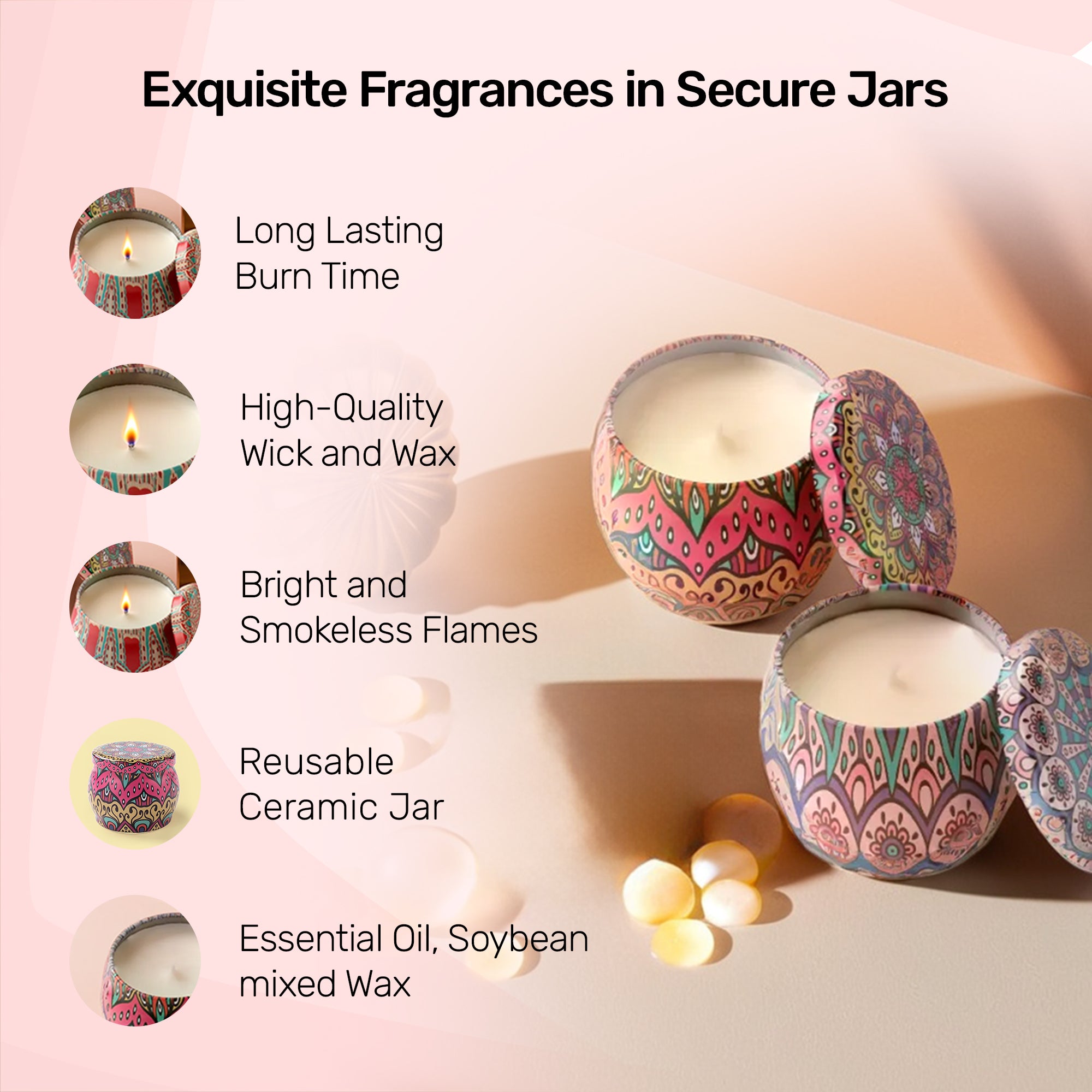 Andme decorative jars - Elegant home fragrance addition