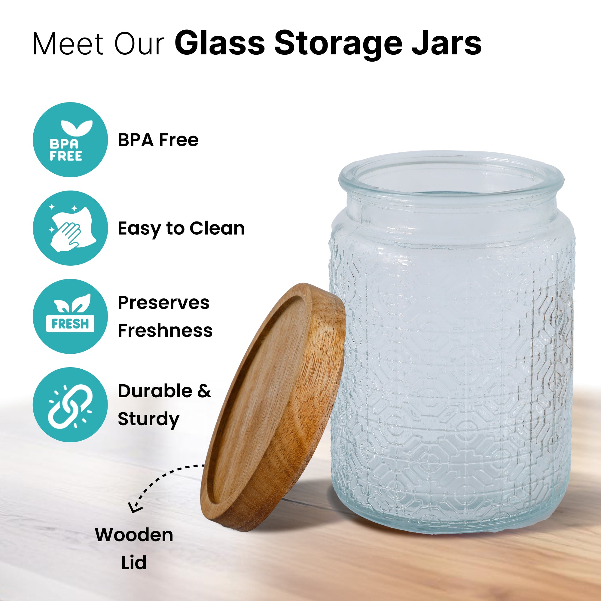 The Better Home glass jar - stylish food storage solution