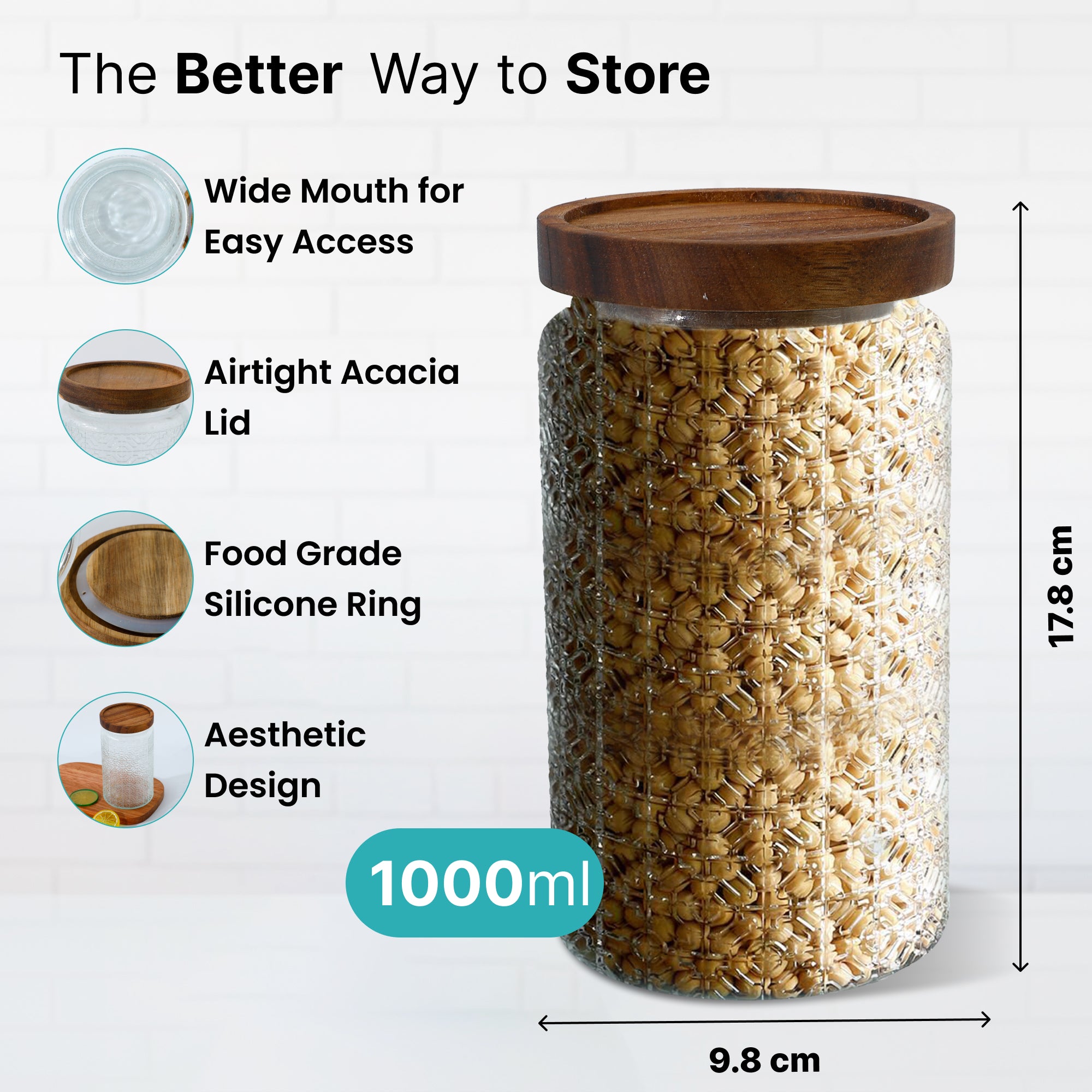 The Better Home glass jar - versatile kitchen organization
