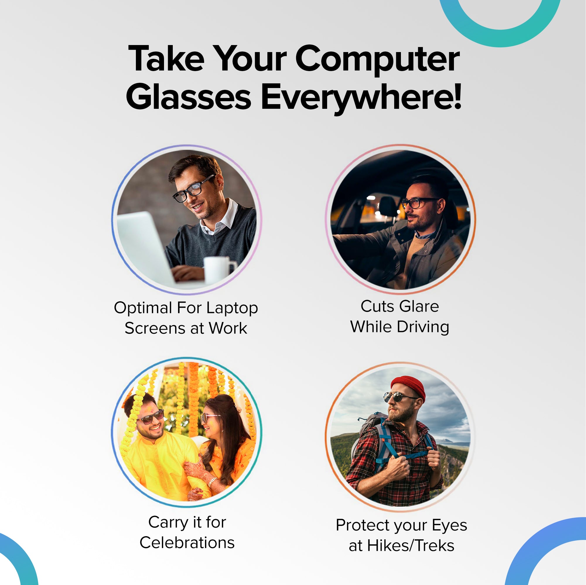 Intellilens blue light blocking glasses - office work