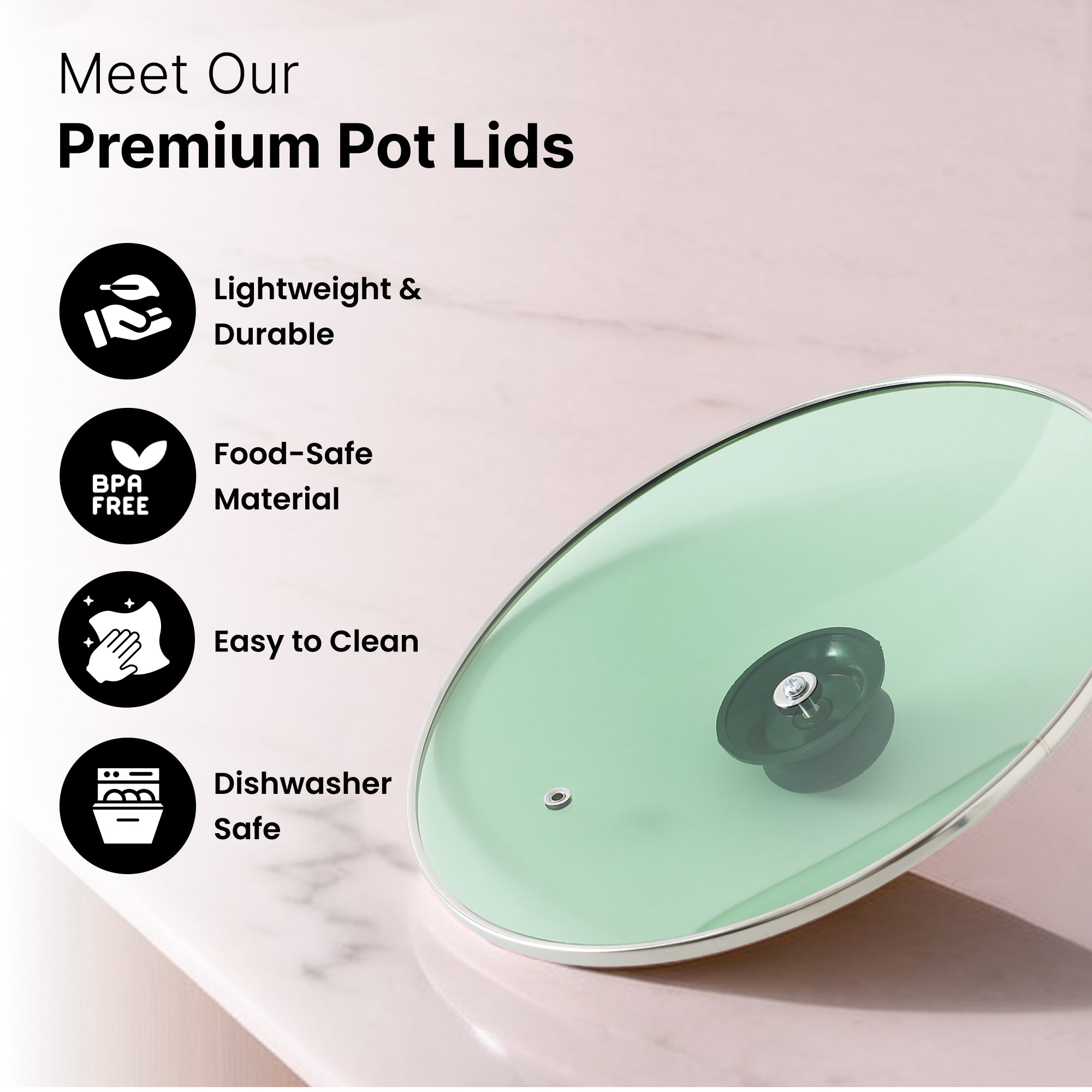 The Better Home universal pot lid - Convenient for all utensils