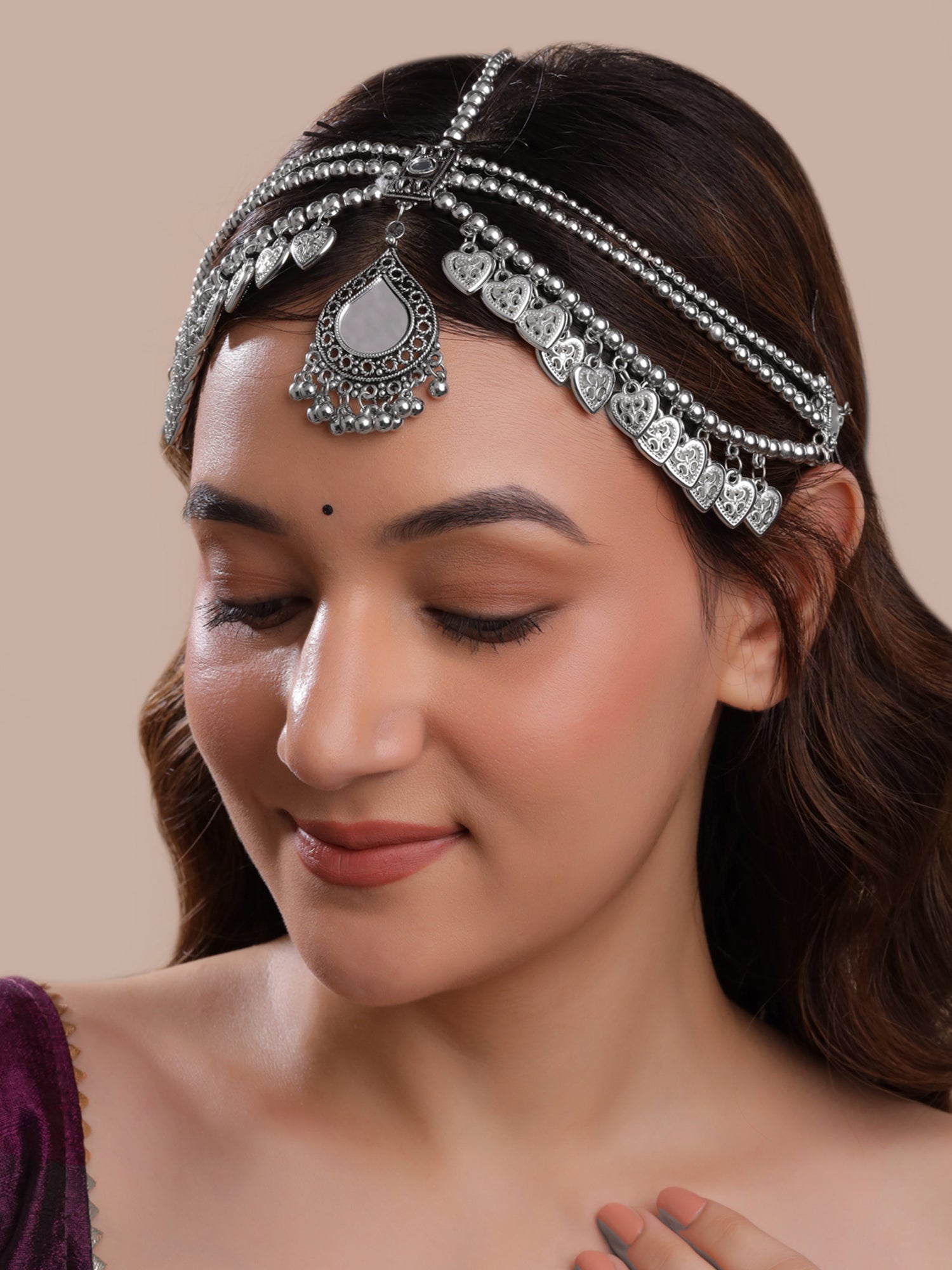 Yellow Chimes head chain - perfect gift for women