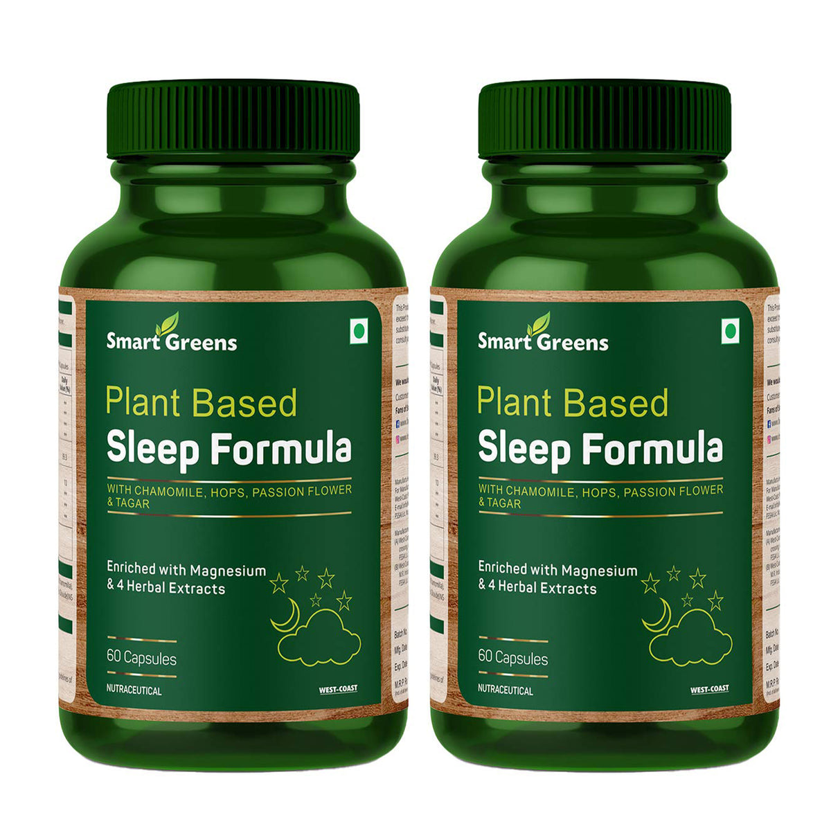 Smart Greens 60 tablets - Gluten-free sleep support