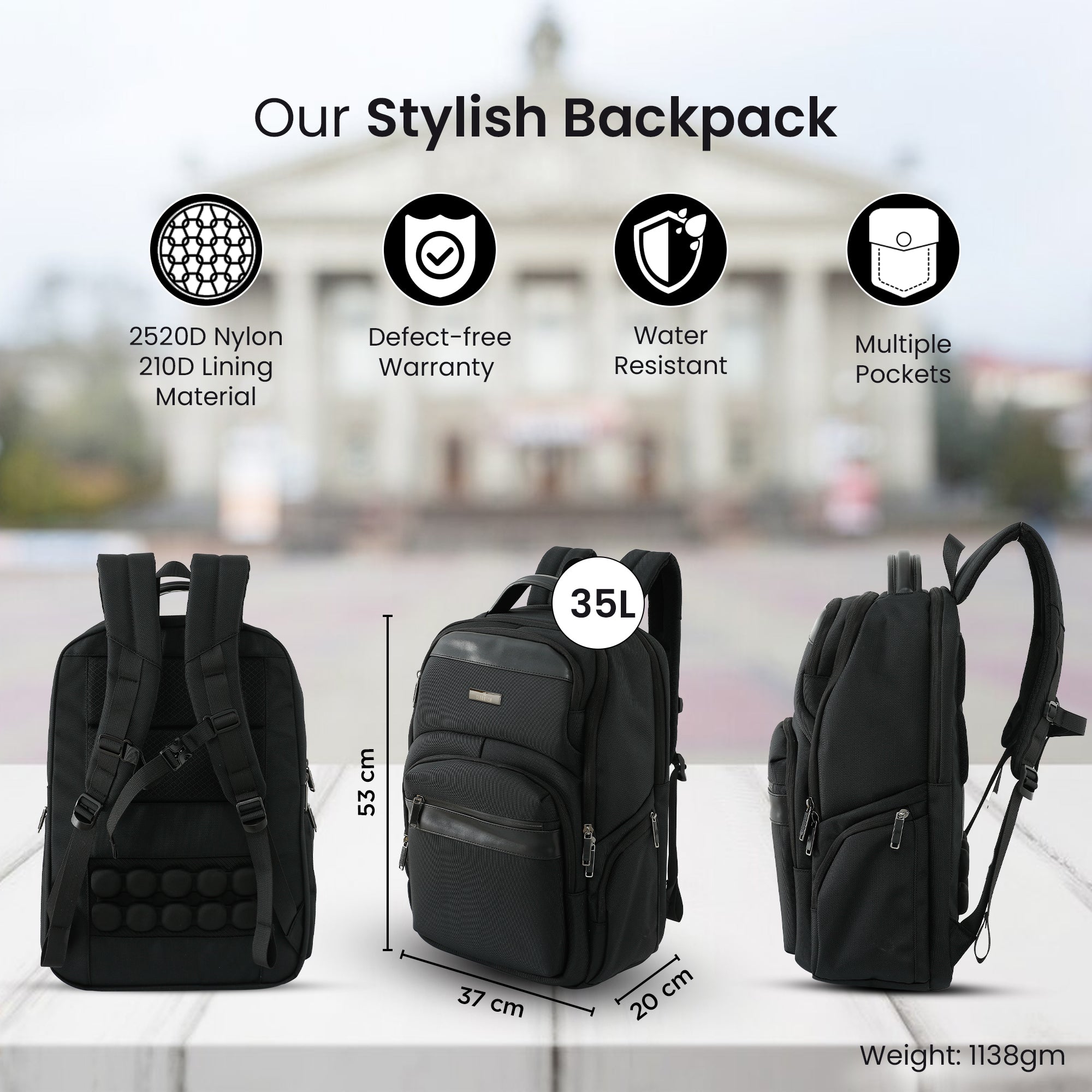 Clownfish laptop backpack - Travel-friendly with USB port