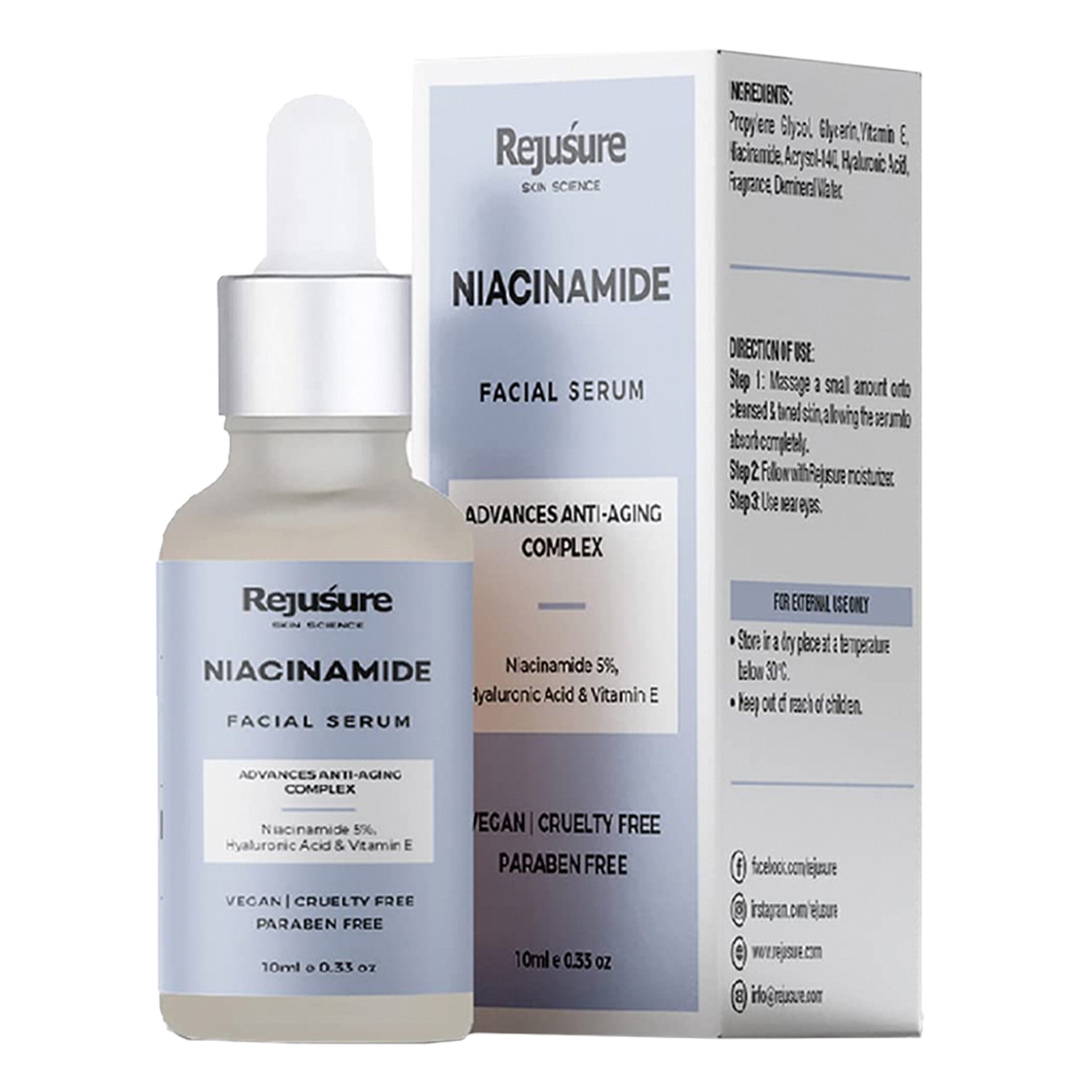 Rejusure Niacinamide Serum - hydrates and brightens skin