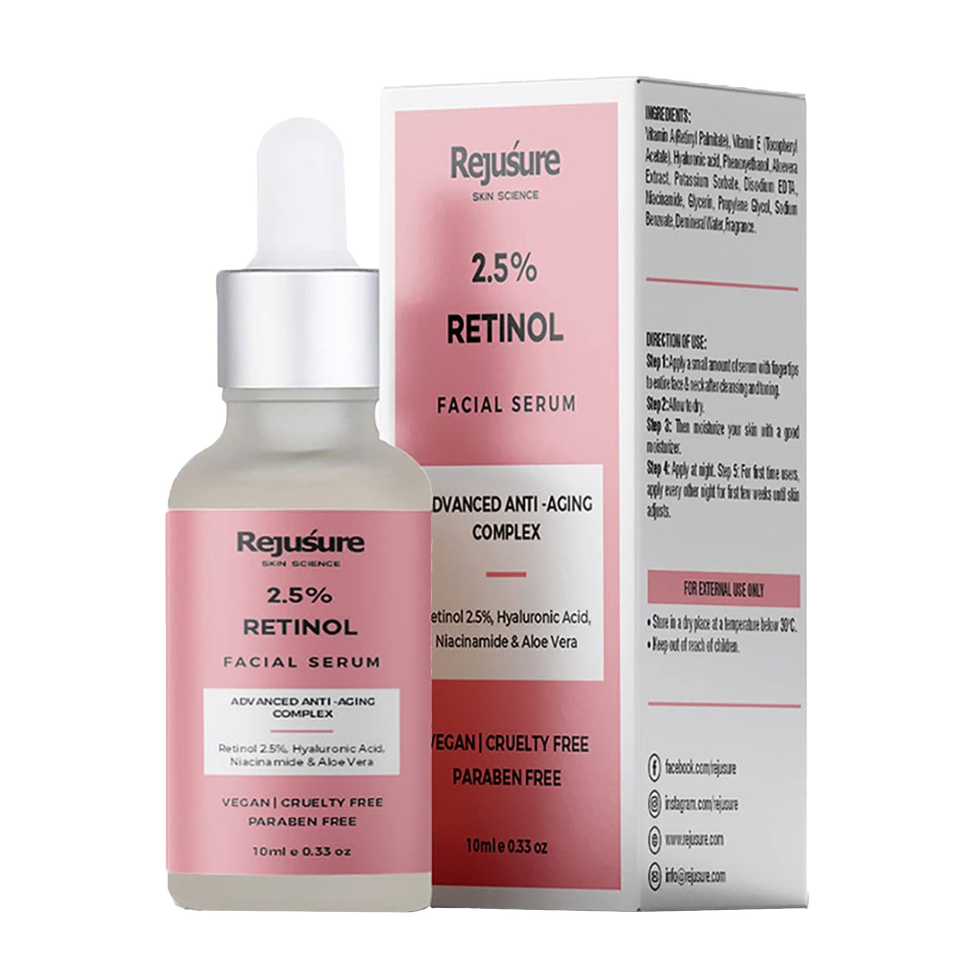 Rejusure 10ml serum - travel-friendly beauty