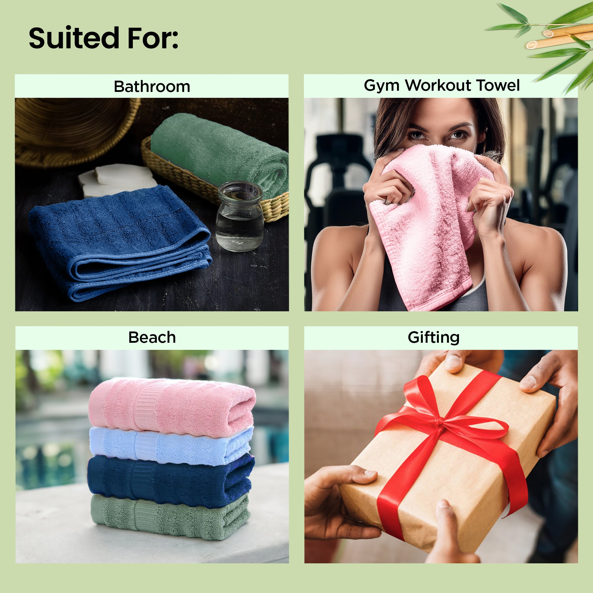 Mush bamboo bath towel - beach day drying off