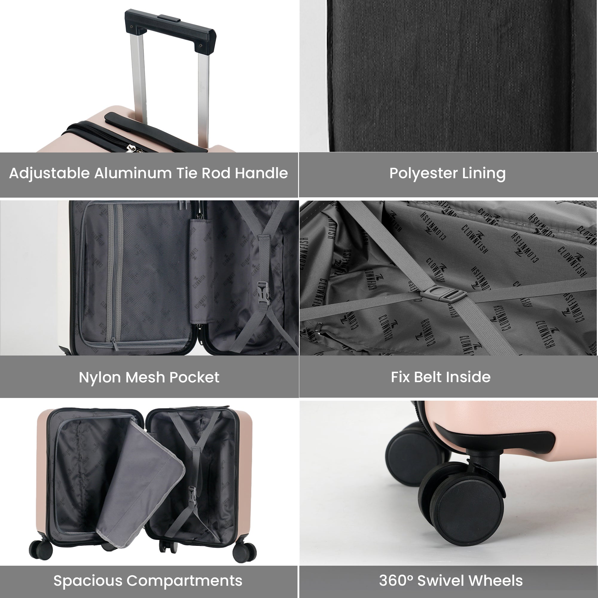 Clownfish trolley bag - lightweight luggage for airport use