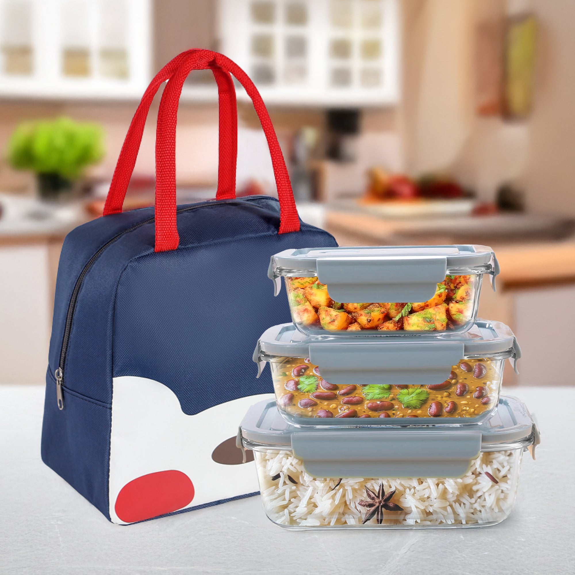 The Better Home Borosilicate Glass Lunch Boxes - Family meals