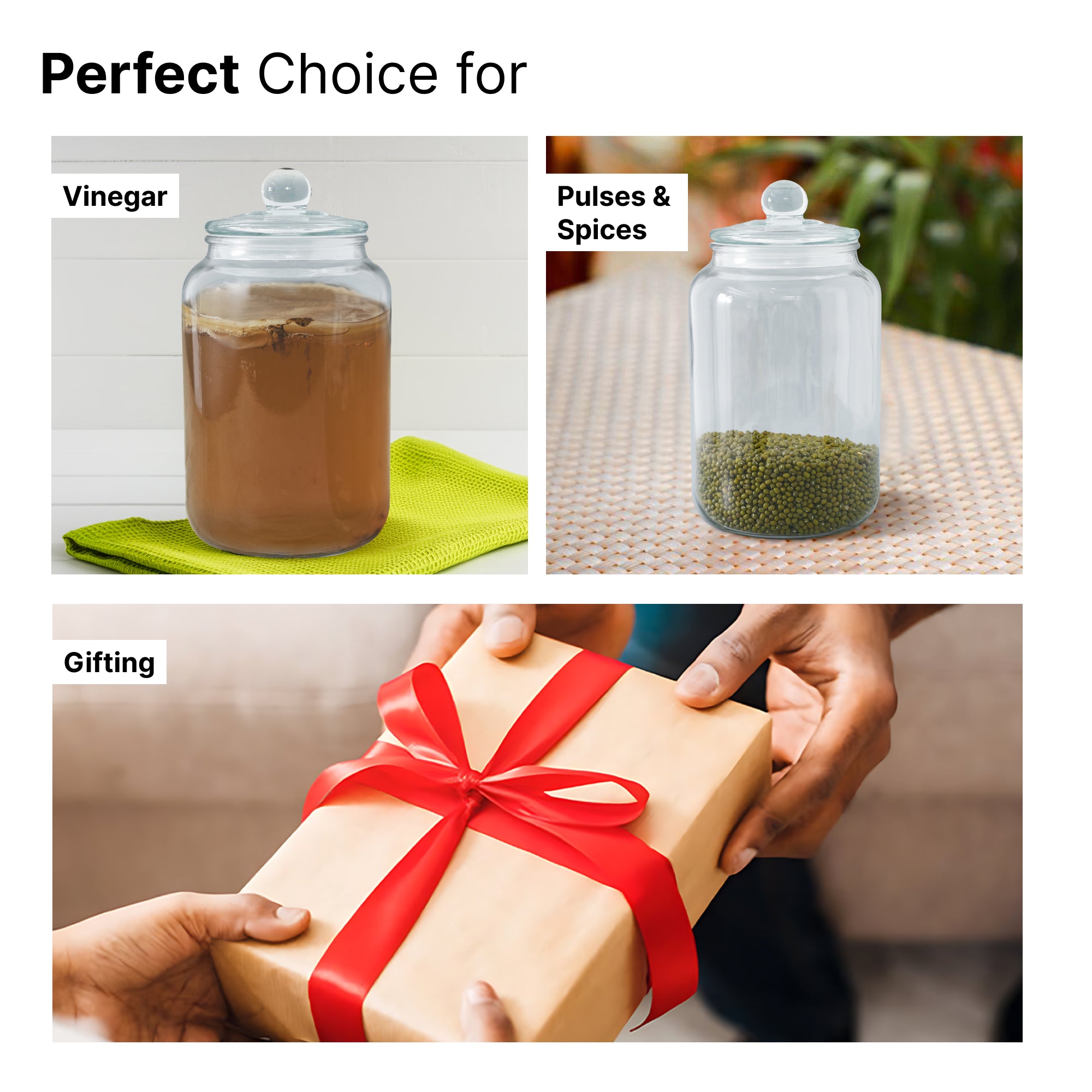 The Better Home 5L glass container - Stylish kitchen decor