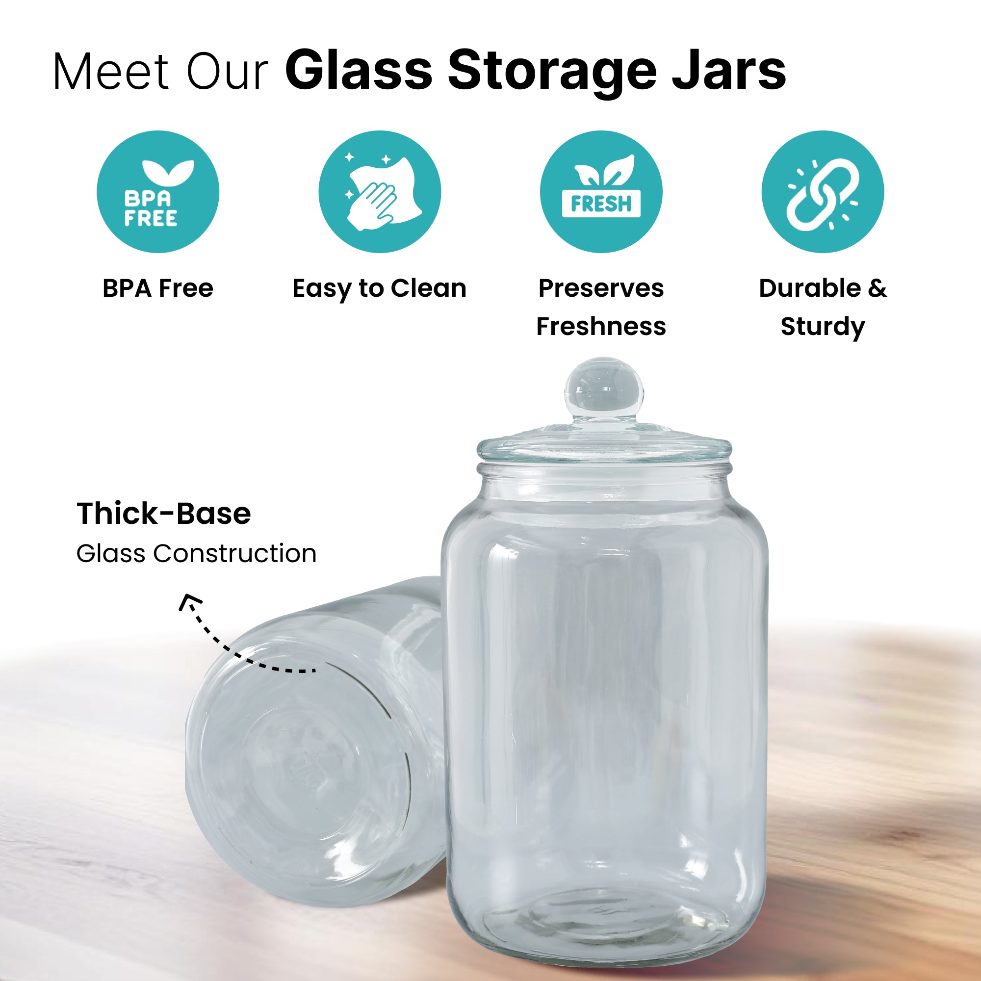 The Better Home transparent storage jar - Easy visibility and access