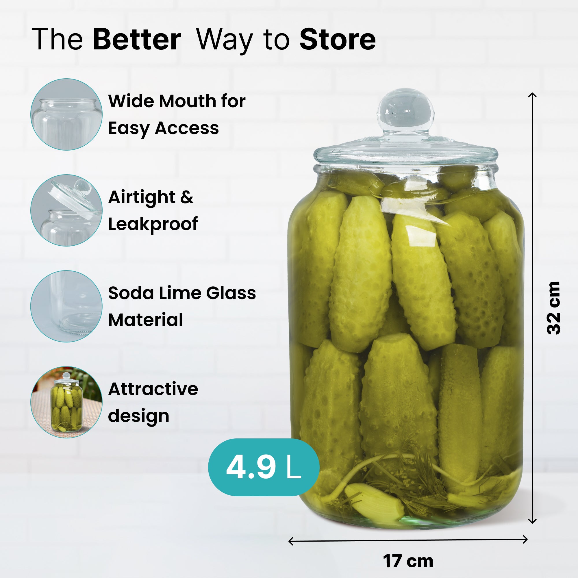 The Better Home airtight storage jar - Versatile kitchen use