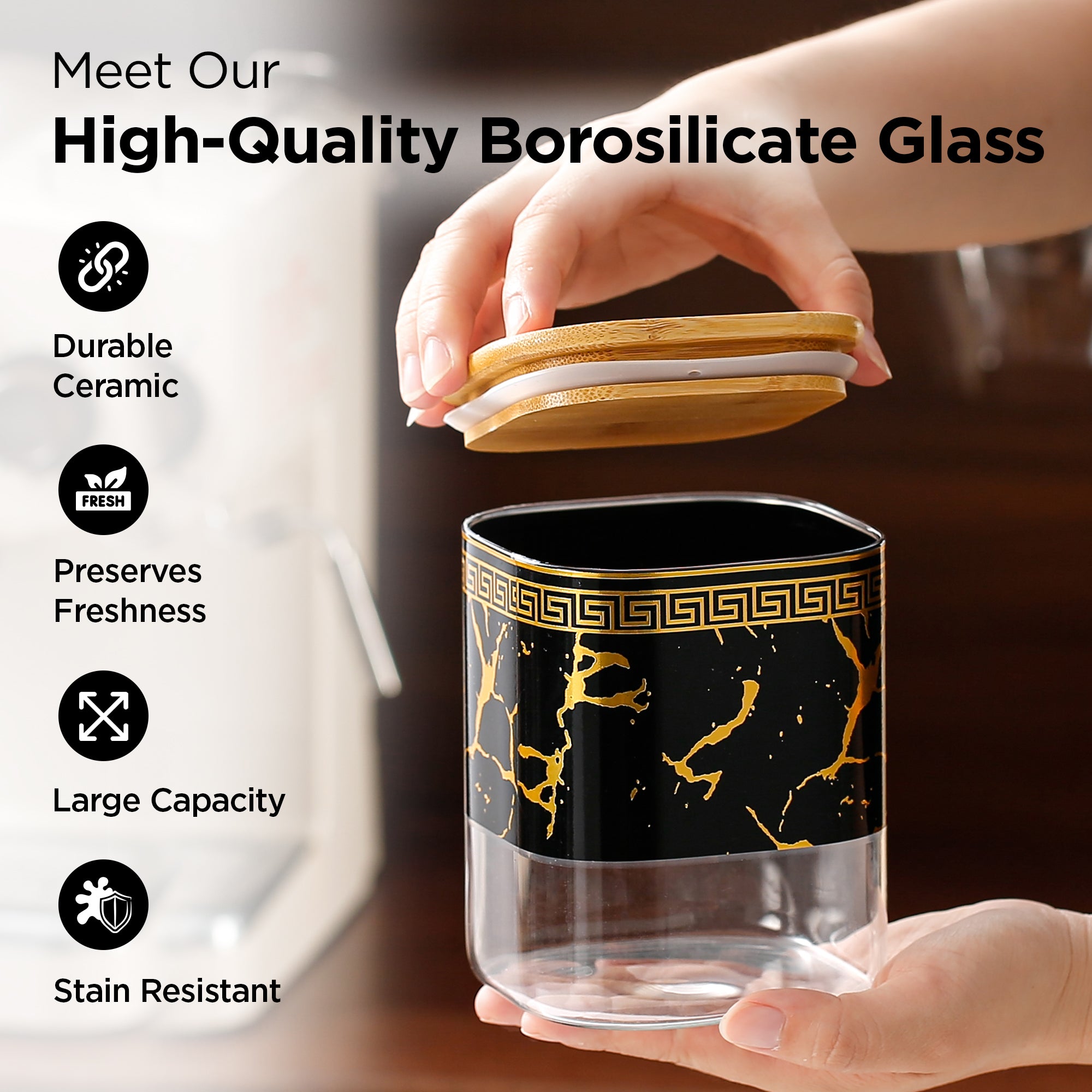 The Better Home UMAI ceramic jar - Elegant kitchen decoration