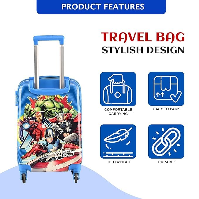 Kuber Industries travel suitcase - kids friendly wheels