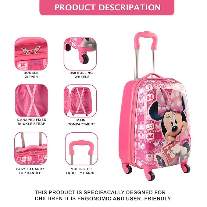 Kuber 16inch Kids Luggage - Vibrant design