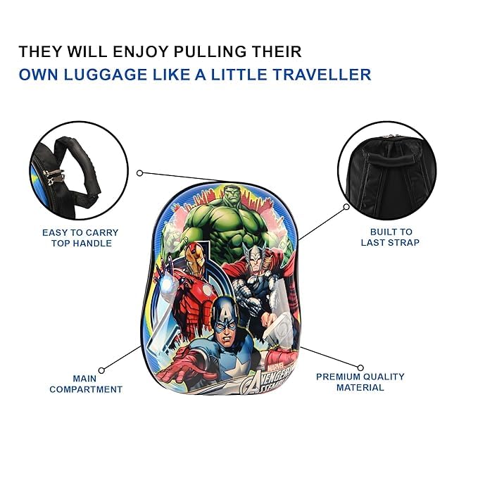 Kuber Industries kids trolley bag - travel with Avengers