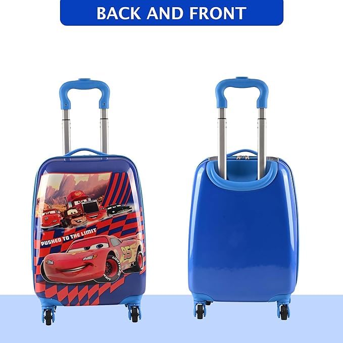 Kuber Industries kids luggage - fun Disney Cars design