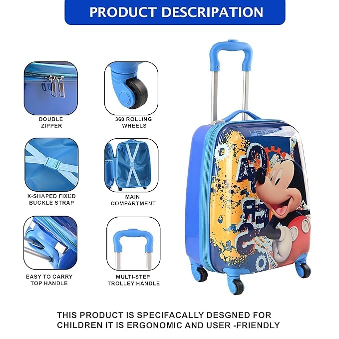 Kuber Industries cabin luggage - lightweight kids suitcase