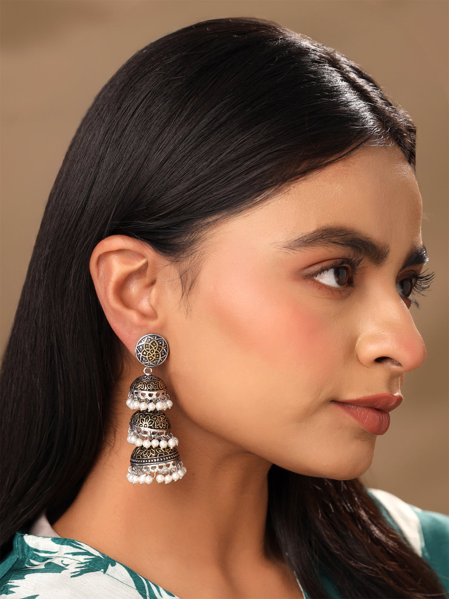 Yellow Chimes Long Jhumka Earrings - Chic Office Wear