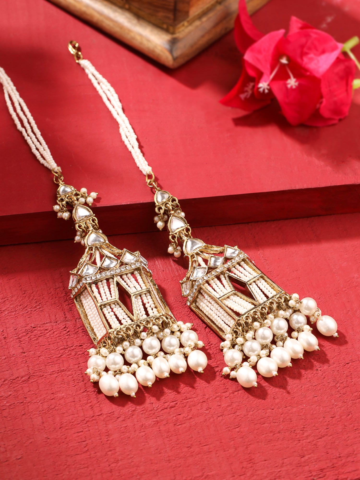 Yellow Chimes Kundan Dangler Earrings - Thoughtful gift for her