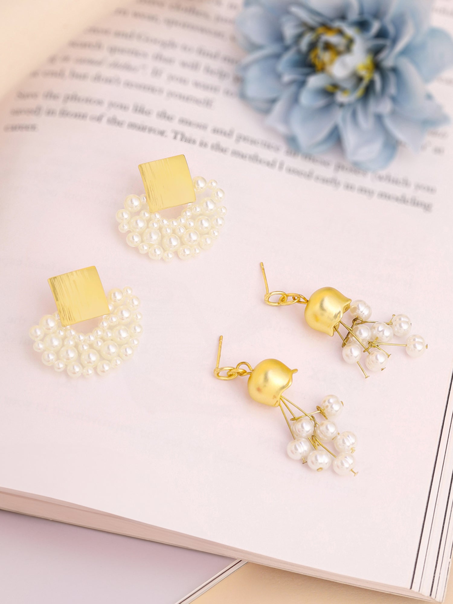 Yellow Chimes Pearl Earrings - Beautiful Birthday Gift