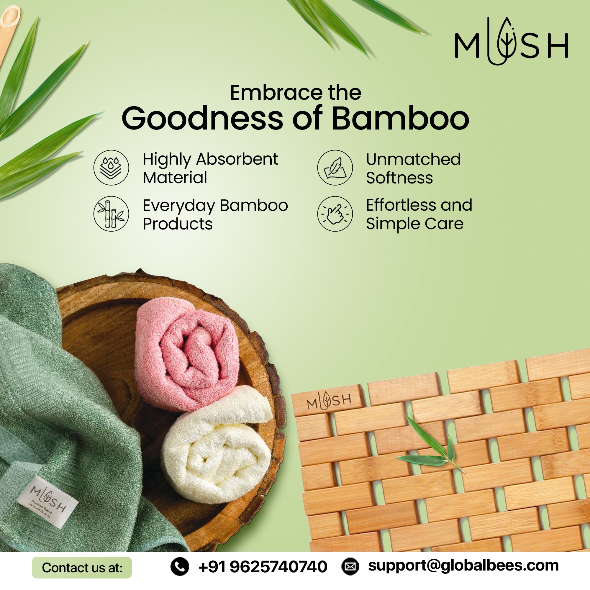 Mush Bamboo Bath Towel - Perfect for spa relaxation