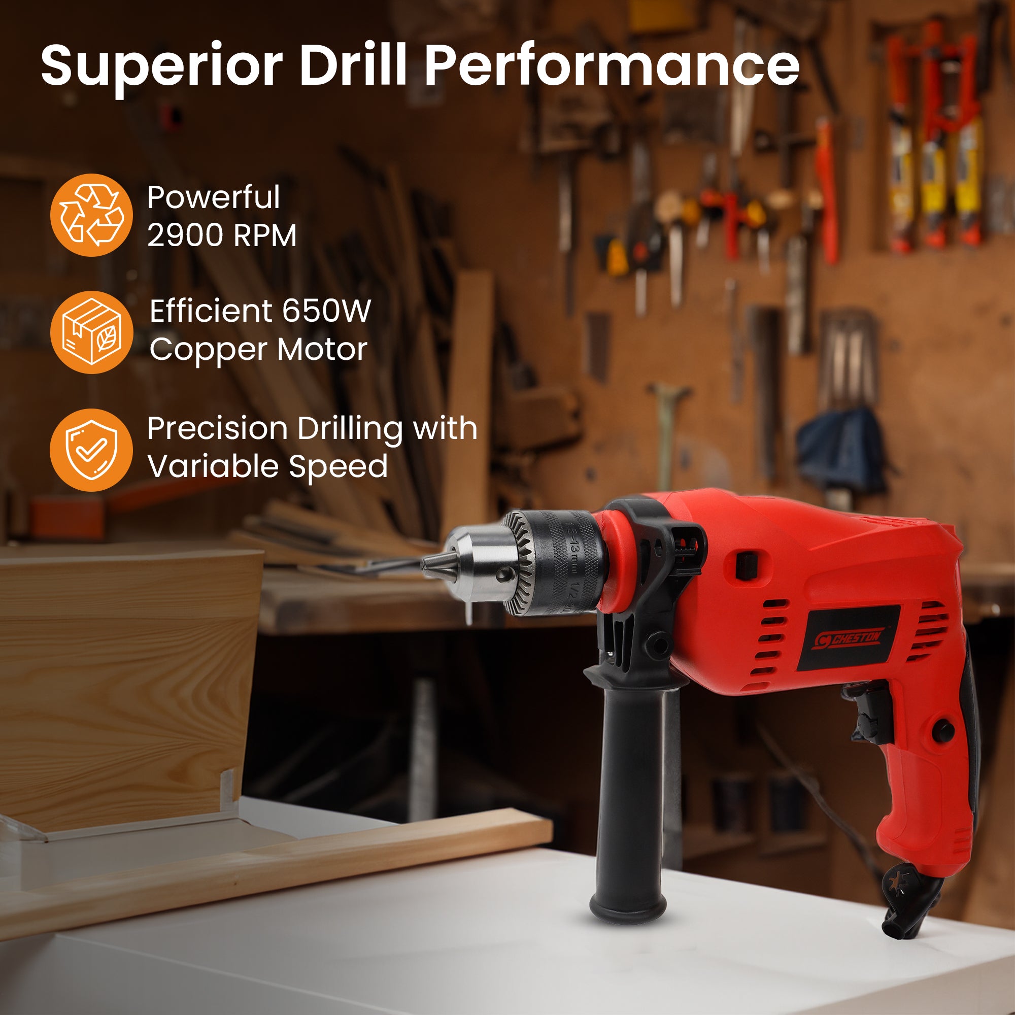 Cheston drill machine set - designed for woodwork