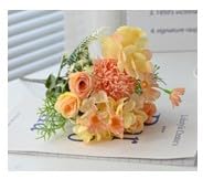 Ekhasa orange rose artificial flowers - versatile vase arrangement