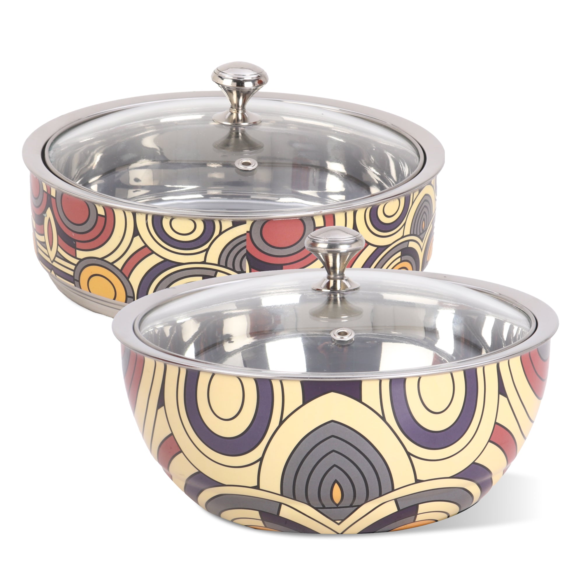 Buy Insulated Roti & Curry Casserole Set of 2: Stylish Steel Containers ...