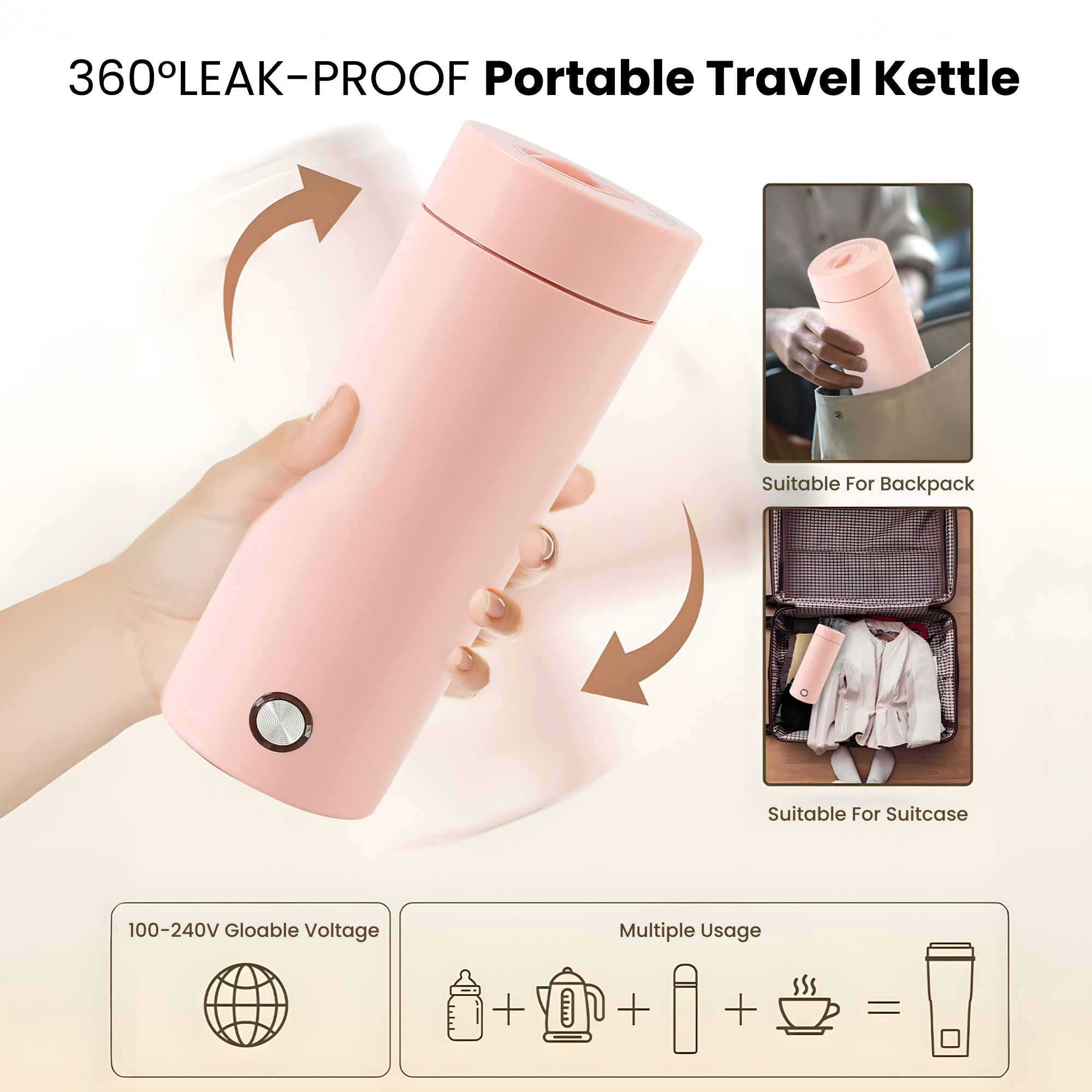 FUMATO Travel Kettle - Easy to carry for on-the-go