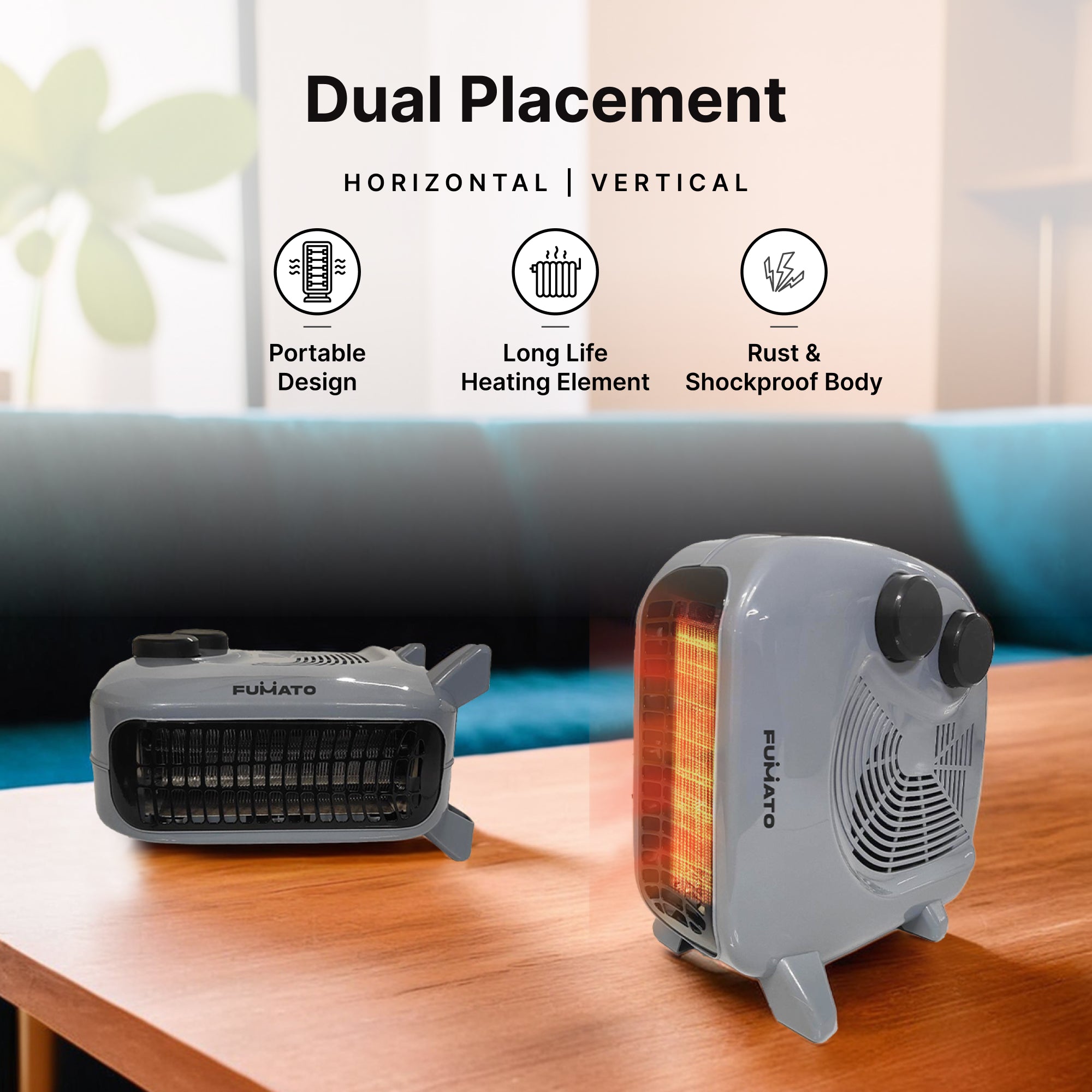 Fumato Portable Room Heater - Effective for Guest Rooms