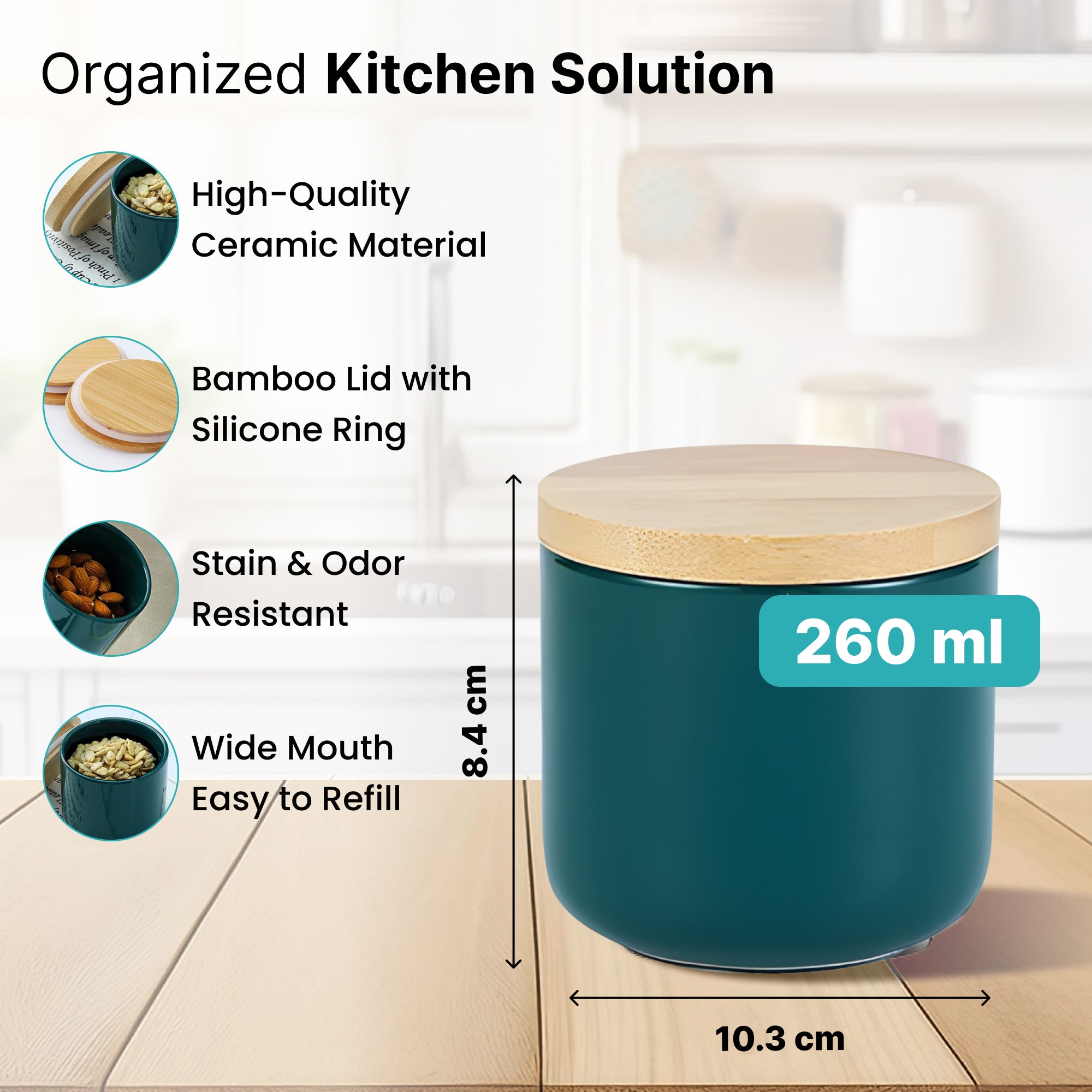 The Better Home Ceramic Kitchen Storage Jar - Useful for Snacks