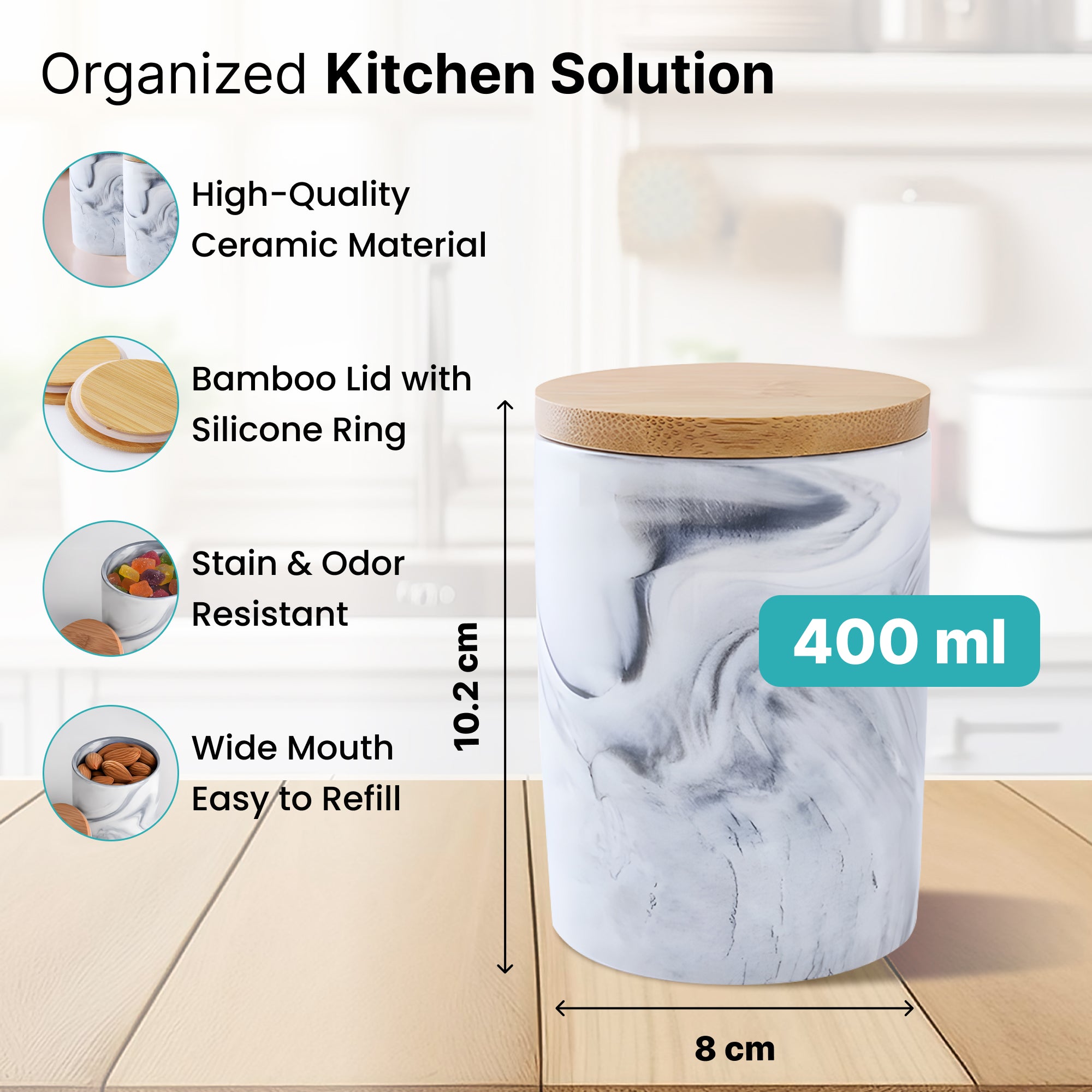 The Better Home Ceramic Kitchen Storage Jars - Durable storage solution