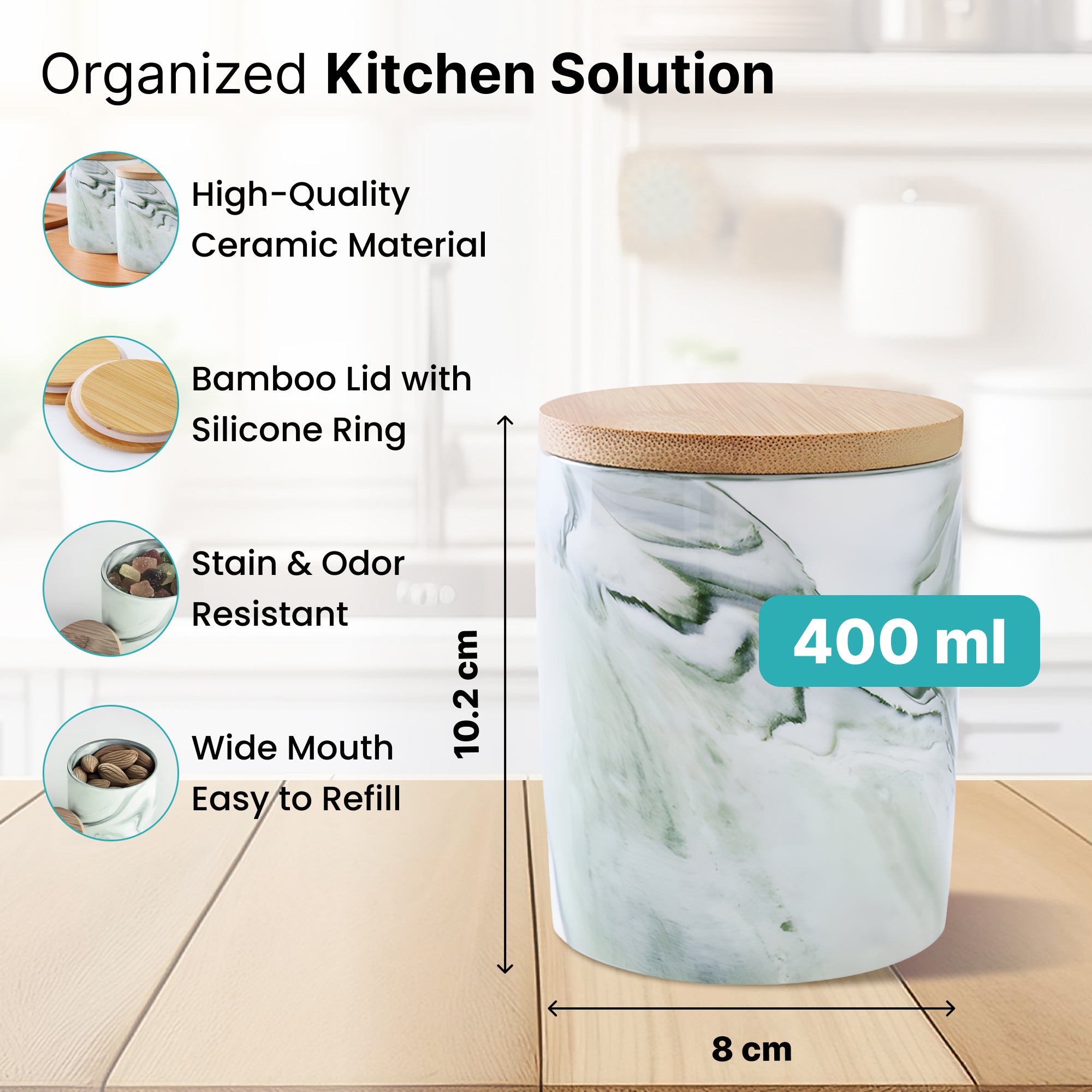 The Better Home bamboo lid jars - versatile kitchen storage