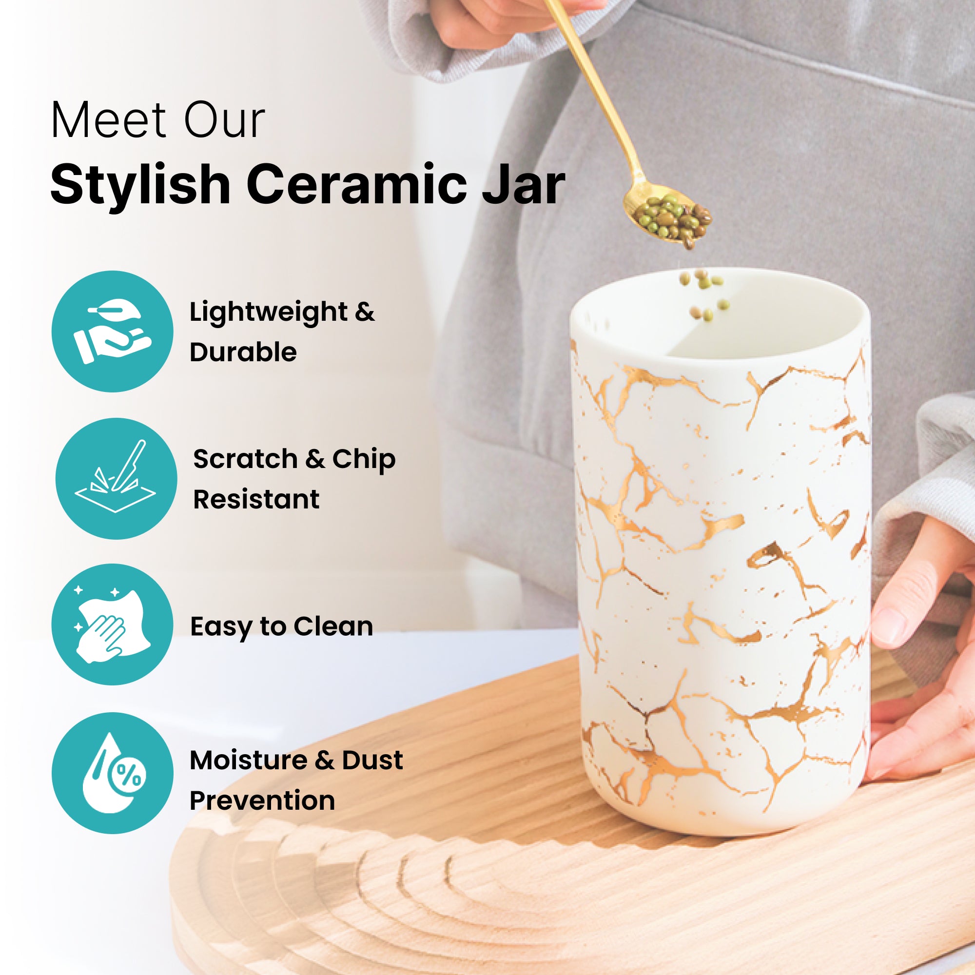 The Better Home ceramic storage jars - Versatile snack jars