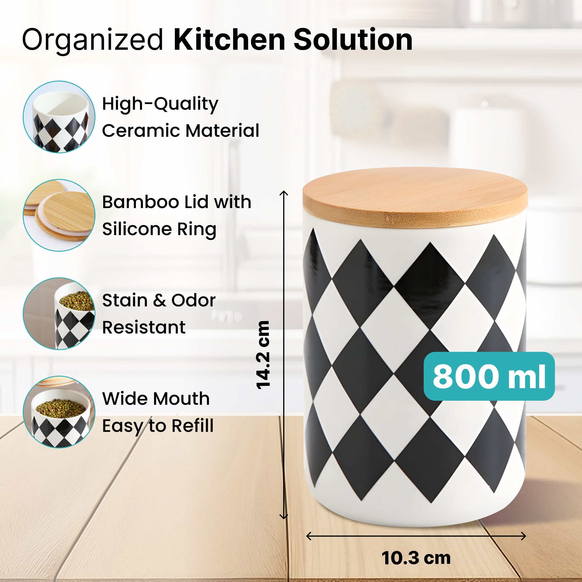 The Better Home ceramic jars with bamboo lids - kitchen essentials