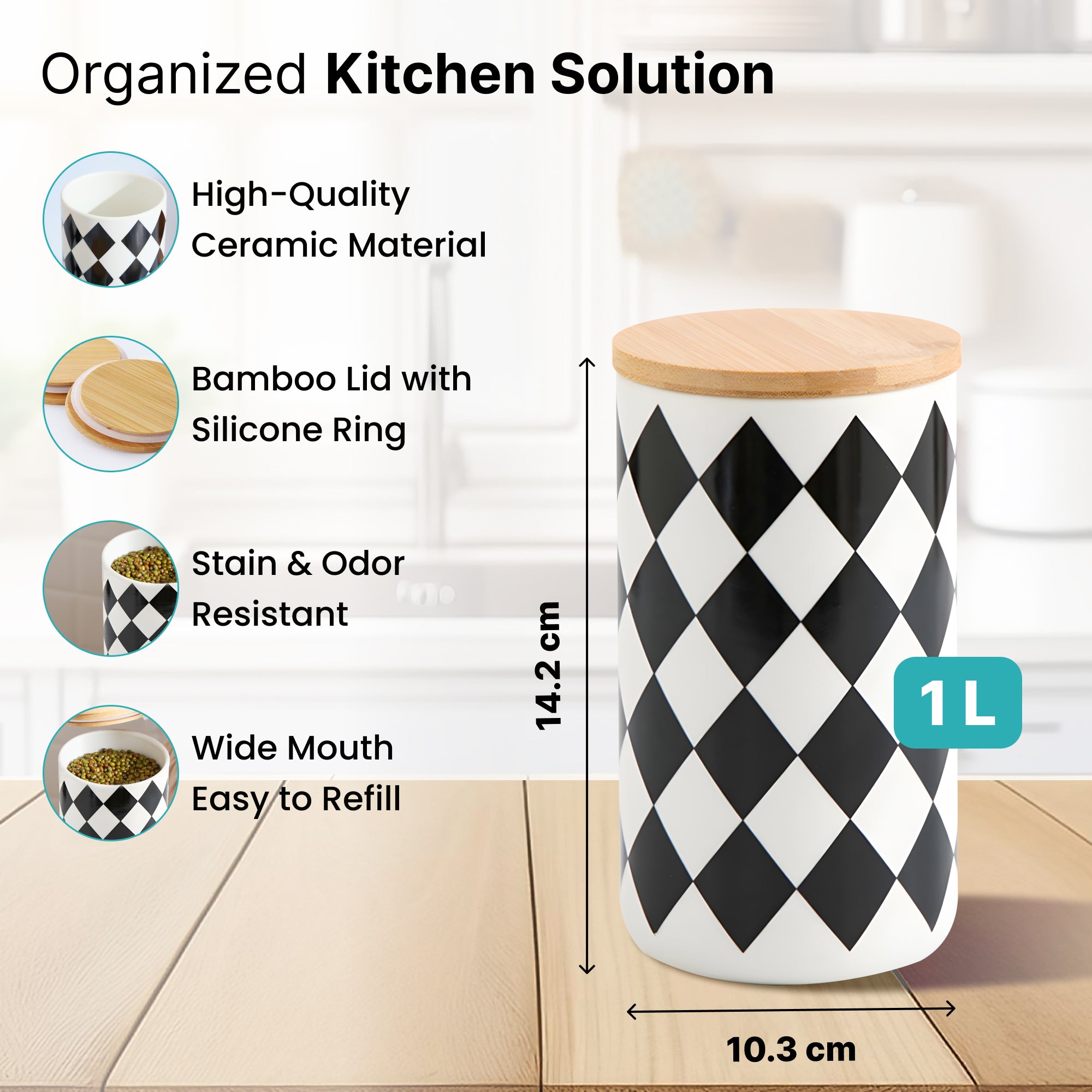The Better Home kitchen storage jar - fresh snacks organizer