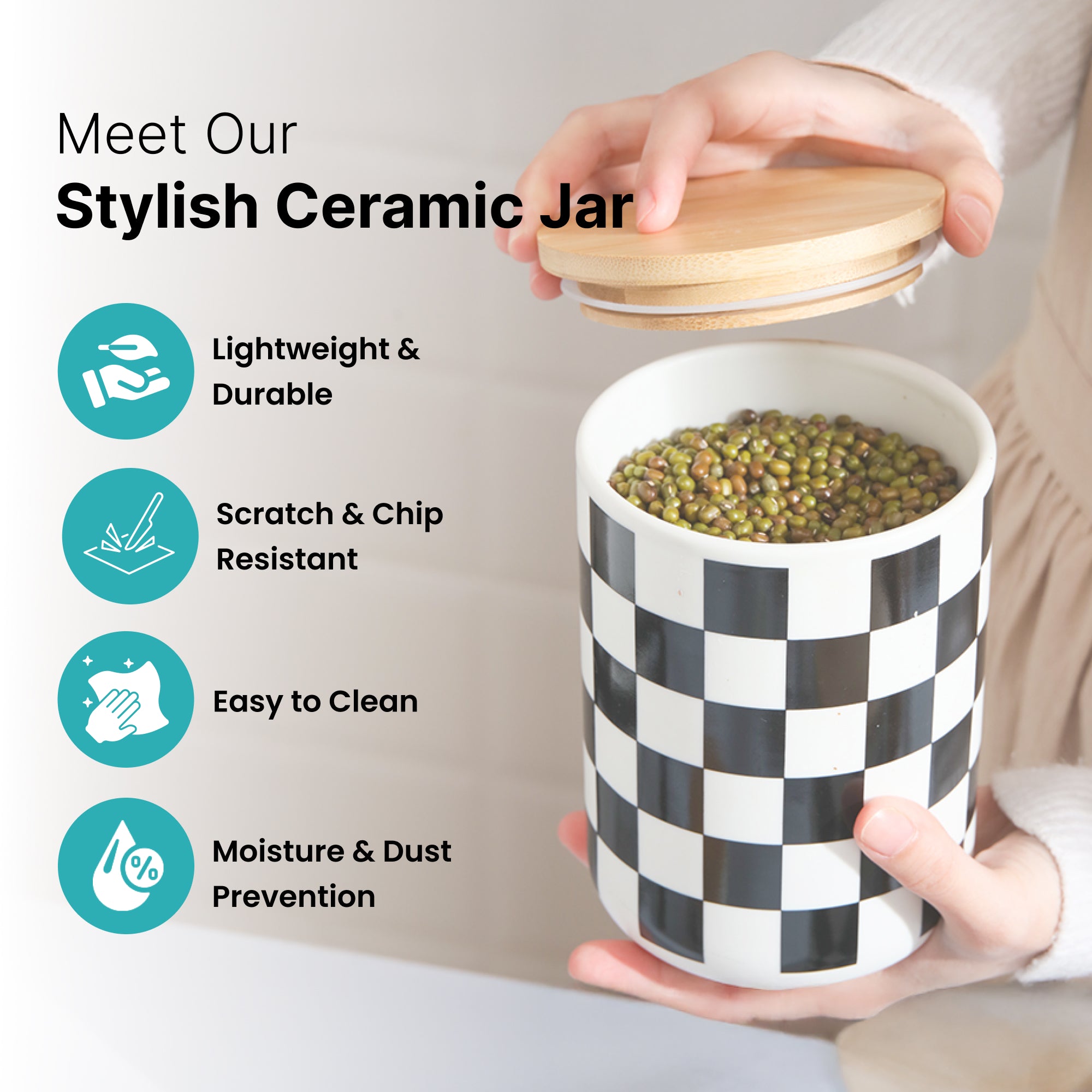 The Better Home ceramic kitchen jars - stylish kitchen accessory