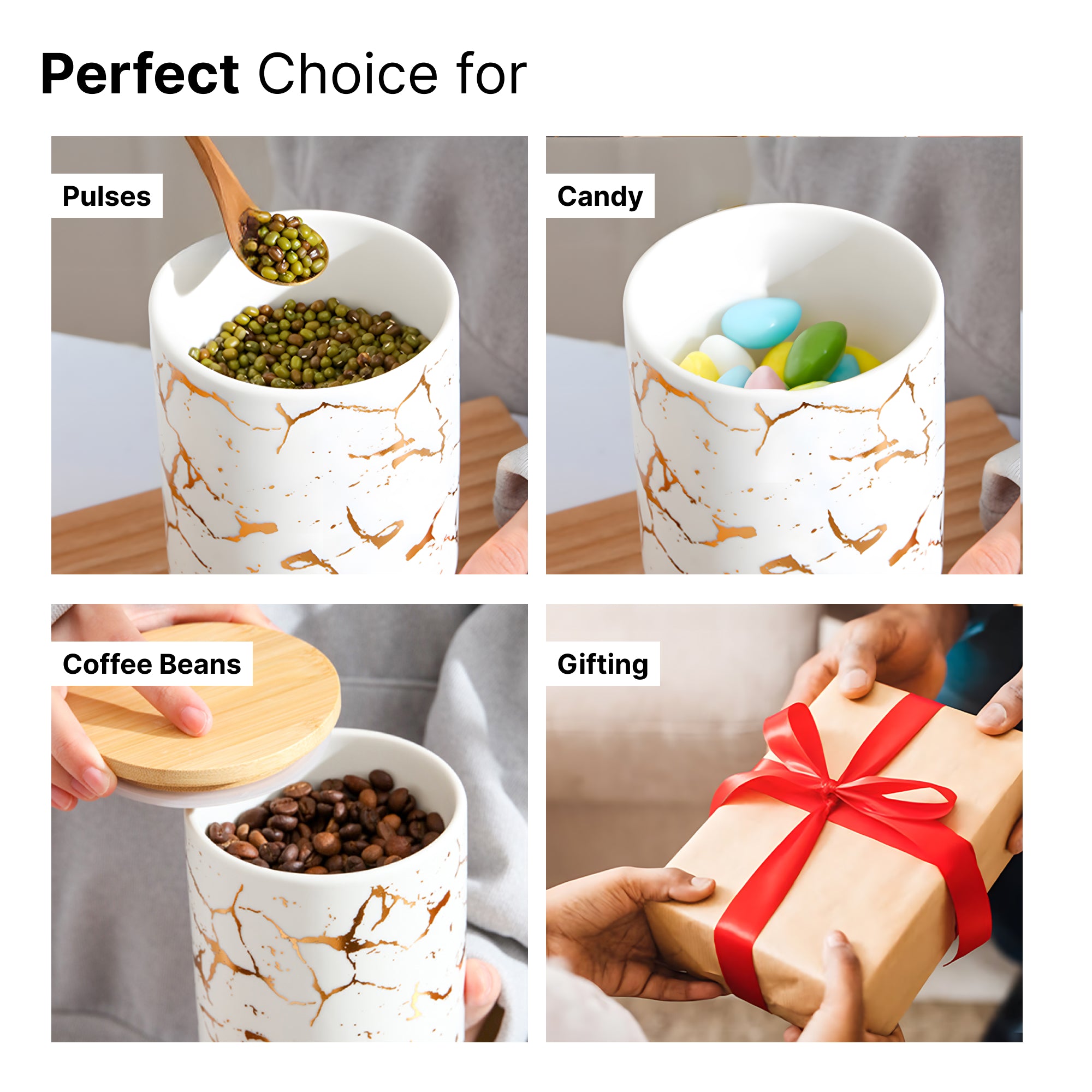 The Better Home bamboo lid jar - fresh snack storage