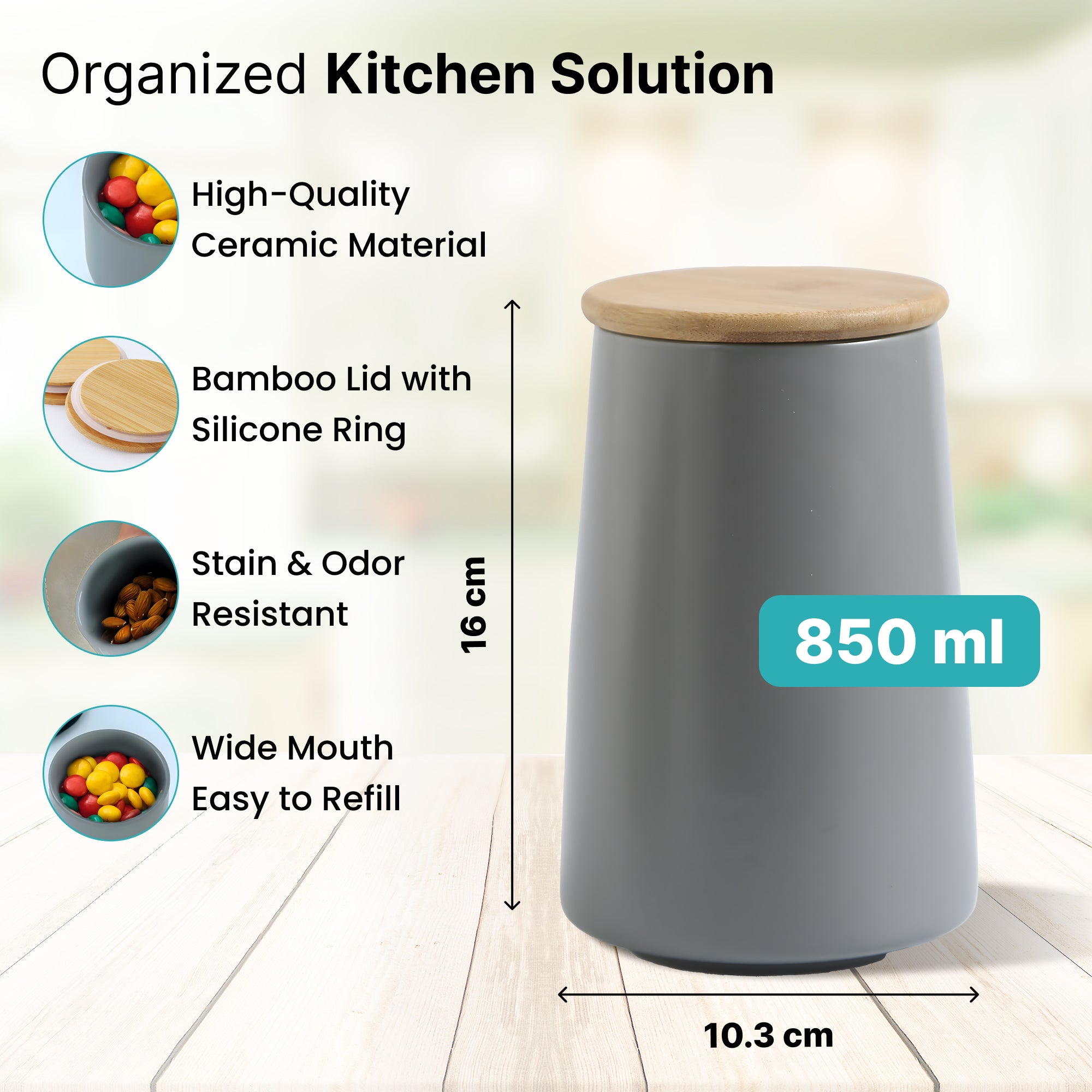 The Better Home ceramic kitchen jar - airtight storage solution