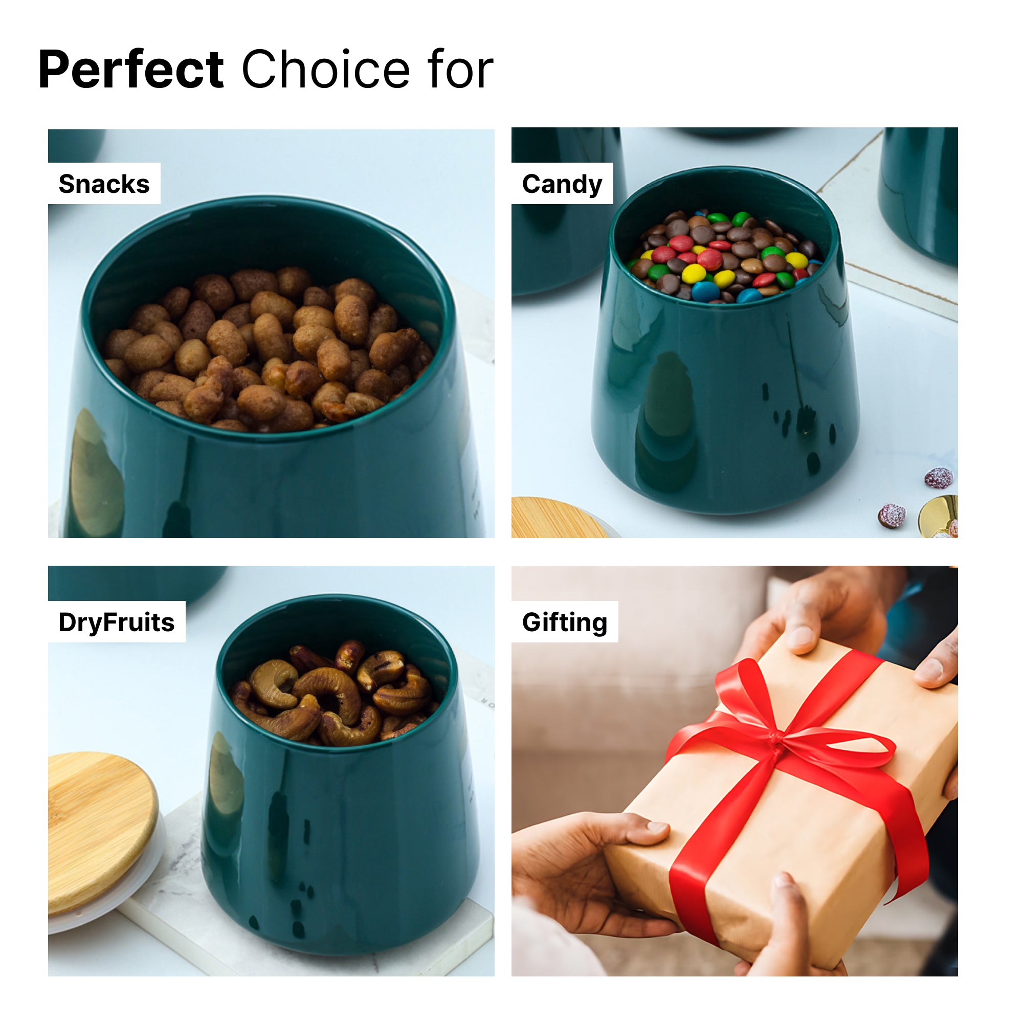 The Better Home bamboo lid jars - keep tea and snacks fresh