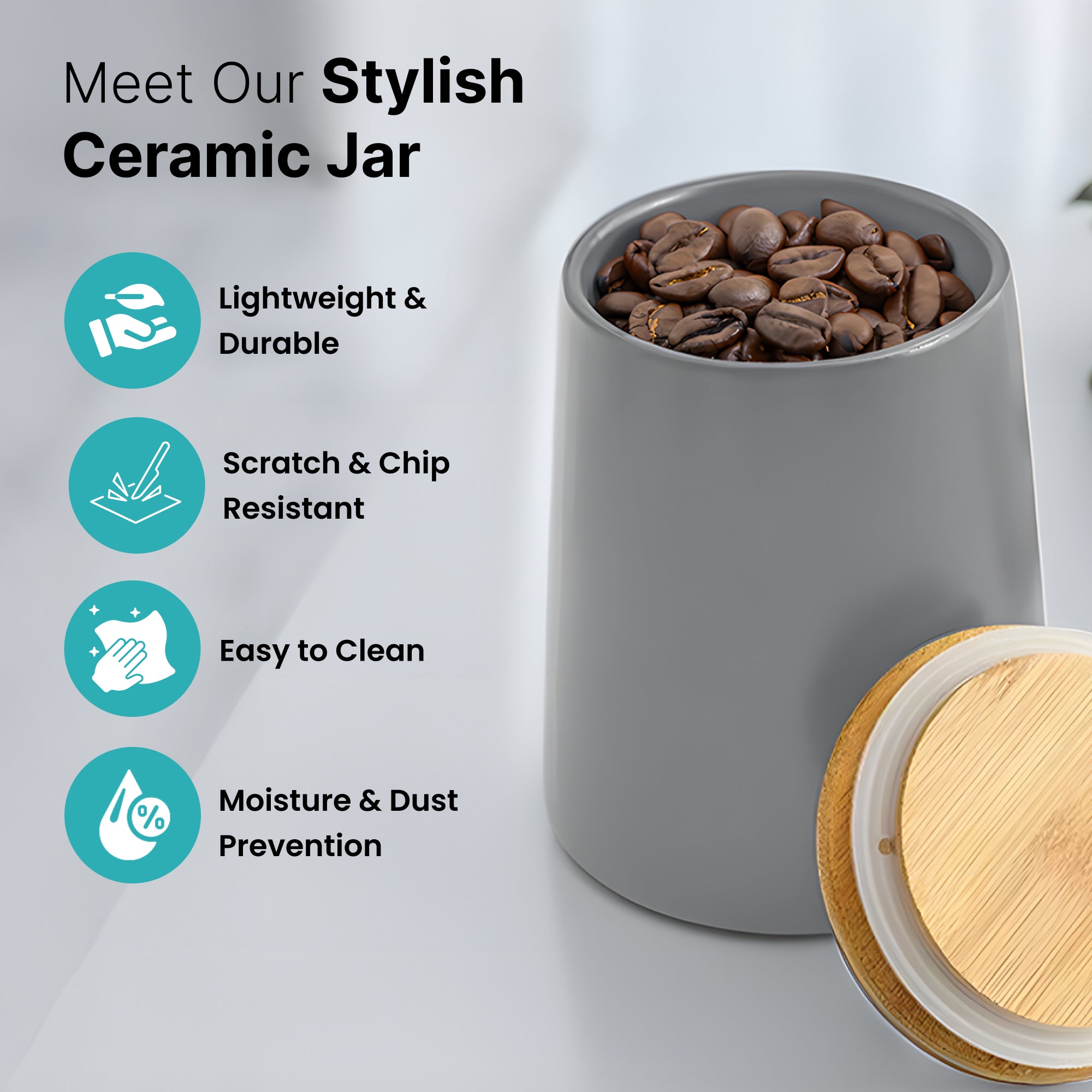 The Better Home ceramic jar - Durable container for pulses