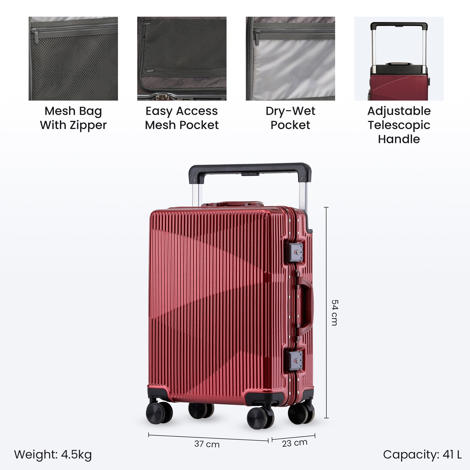 Clownfish aeroglide luggage - stylish cabin trolley bag