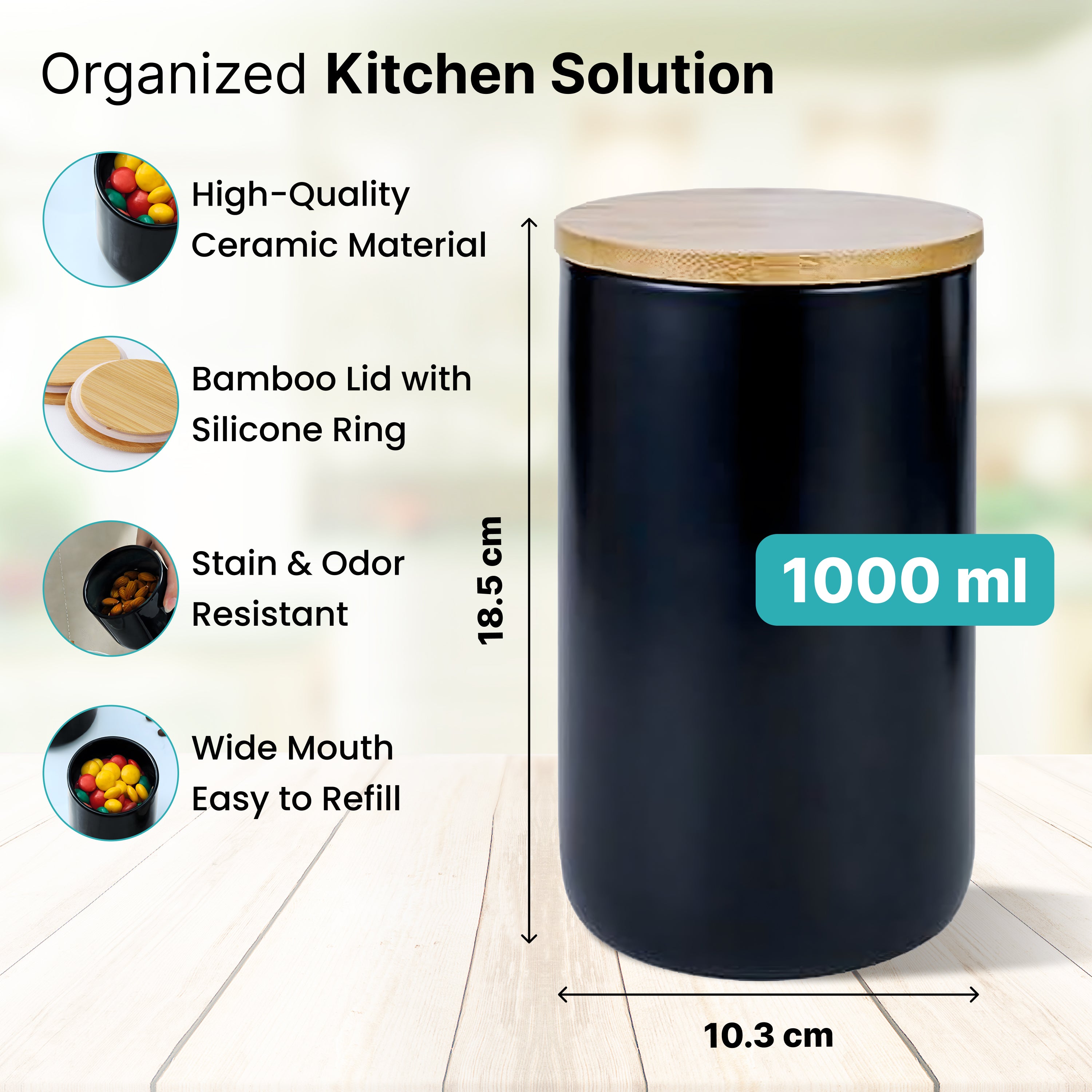 The Better Home bamboo lid jar - modern kitchen essential