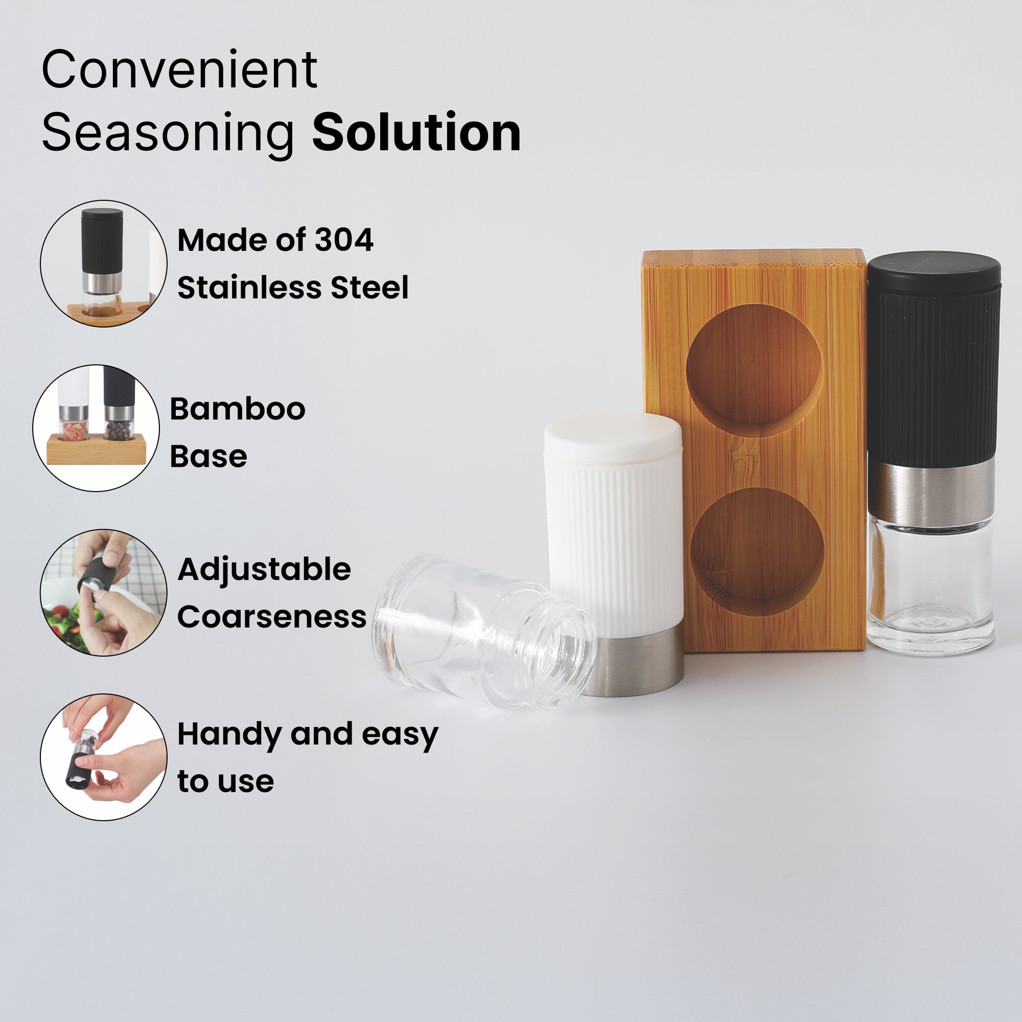 UMAI manual spice mill set - functional for everyday use